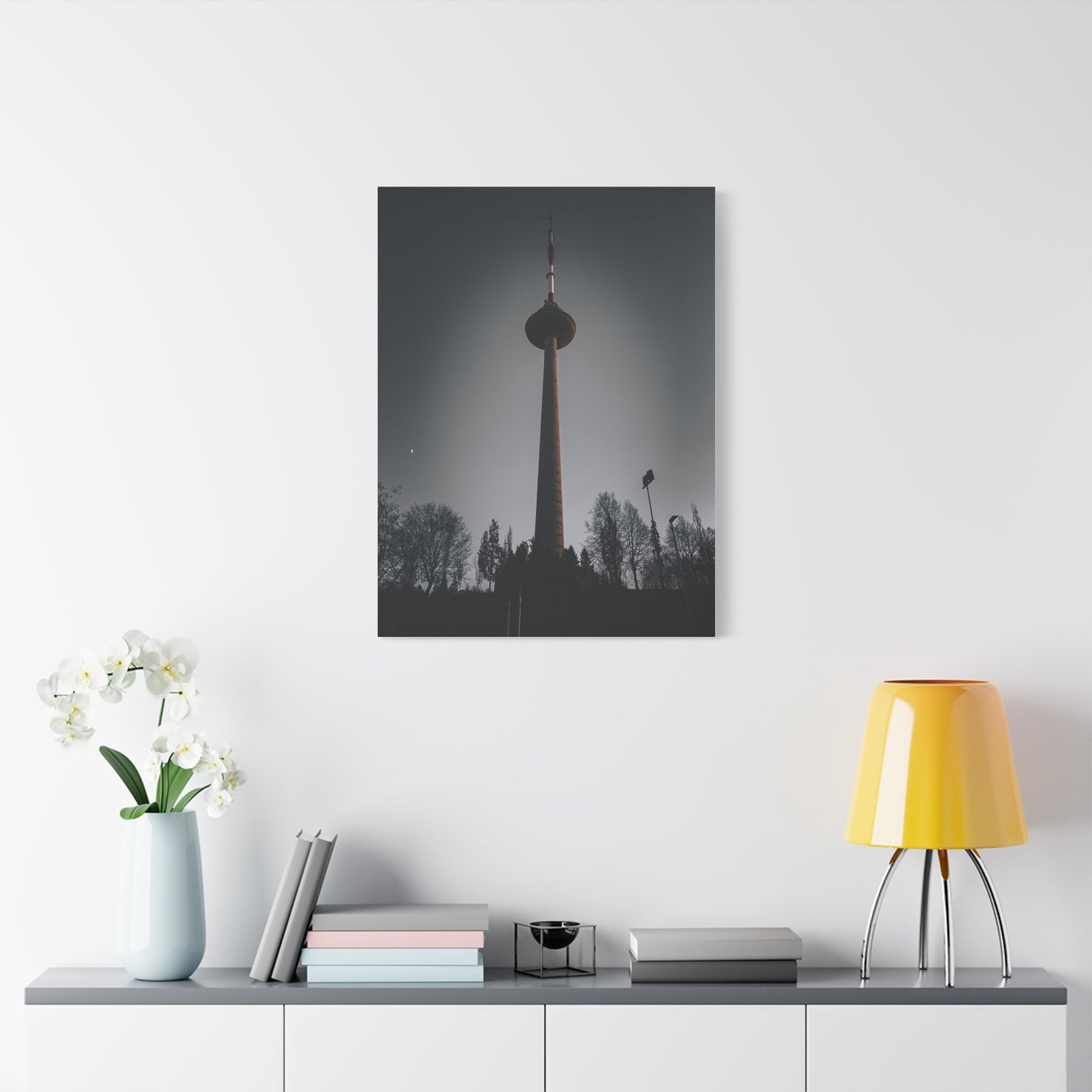 Vilnius TV Tower Matte Canvas, Stretched, 1.25"