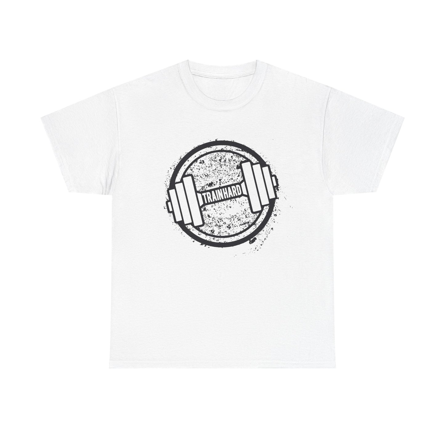 Unisex Heavy Cotton Tee - Train Hard Fitness Shirt for Gym Lovers