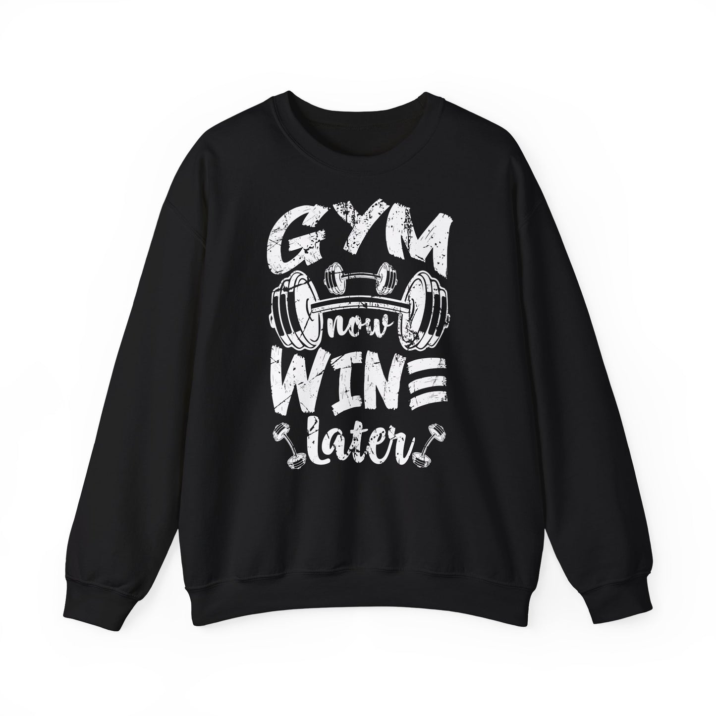 Gym Now Wine Later Crewneck Sweatshirt - Unisex Fitness Apparel