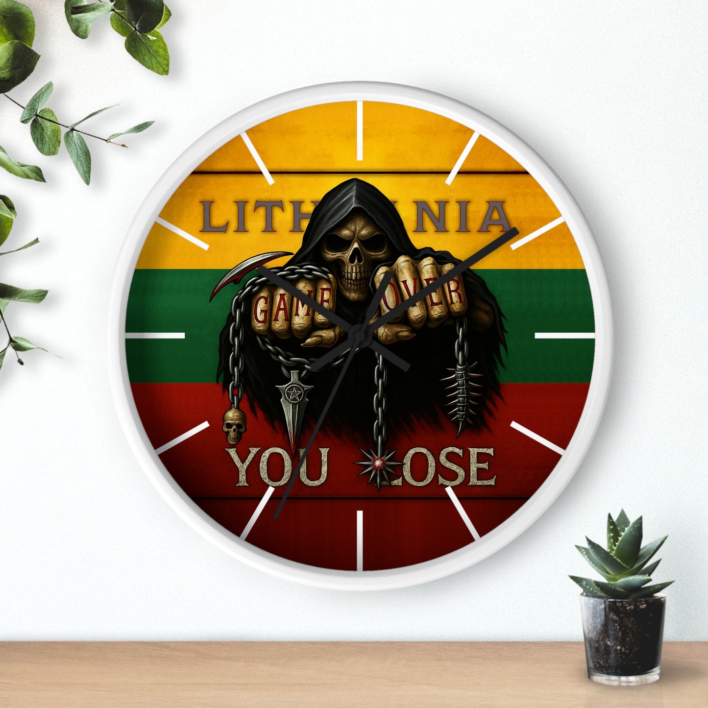 Lithuania Wall Clock Art "You lose"