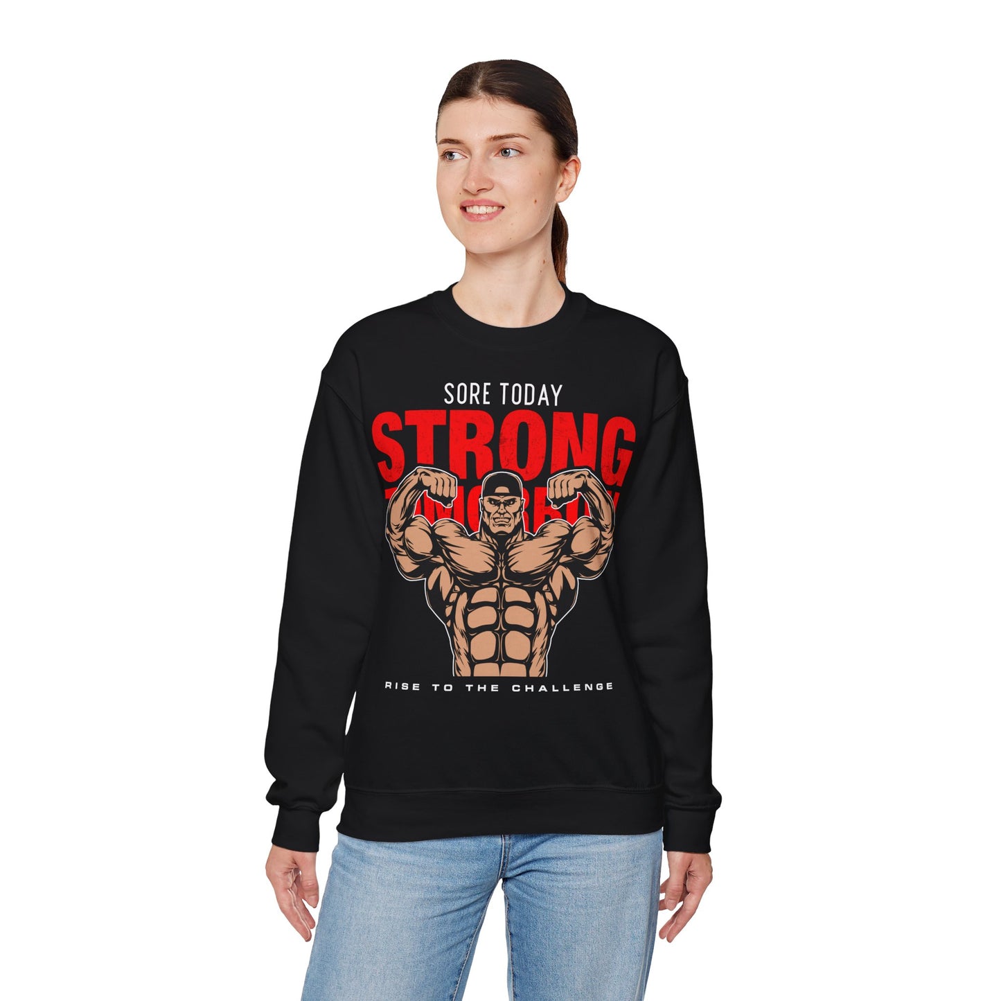 Sore Today, Strong Tomorrow Unisex Heavy Blend™ Crewneck Sweatshirt - Fitness Motivation Sweatshirt