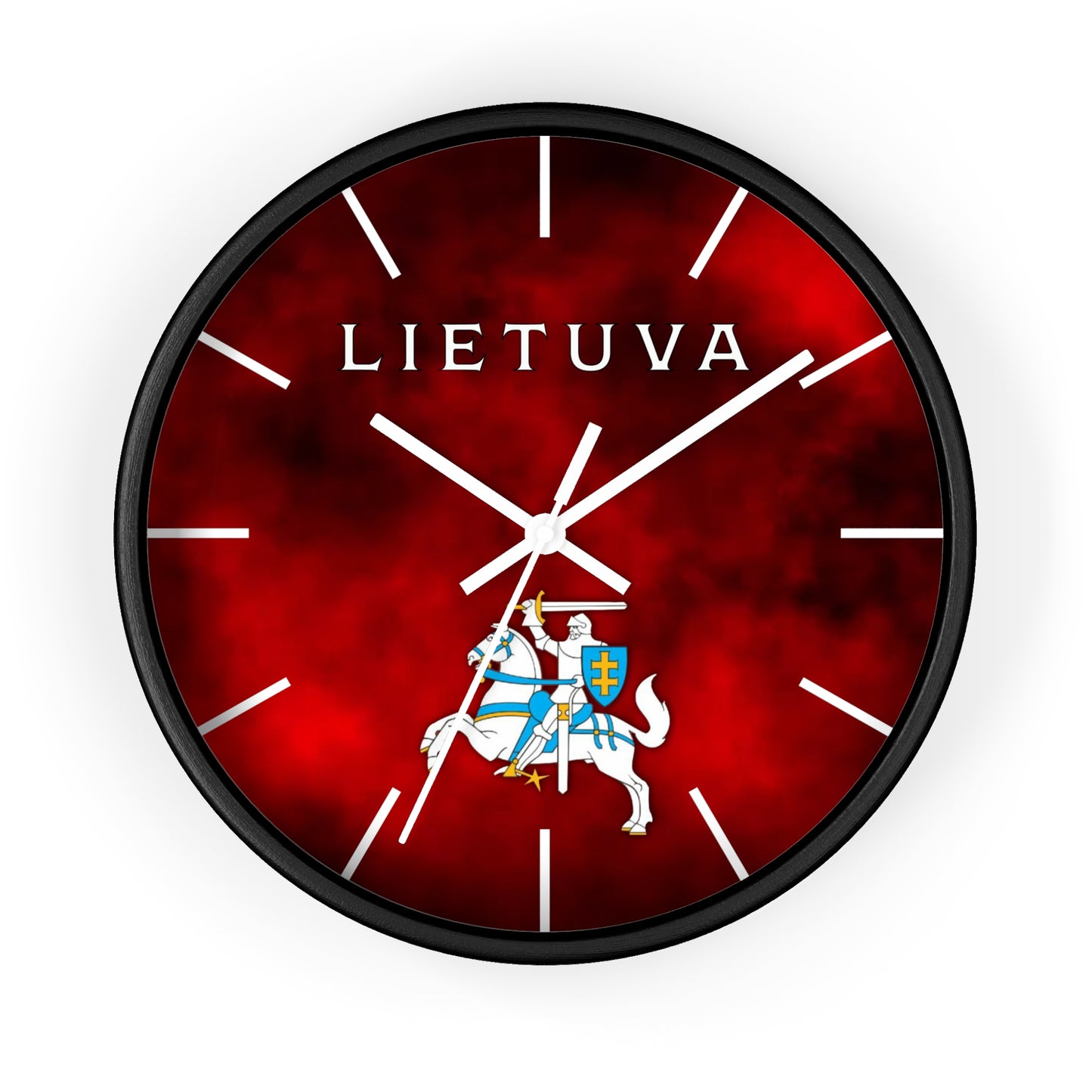Lietuva With Vytis Themed Wall Clock – Stylish Decor for Lithuanian Pride