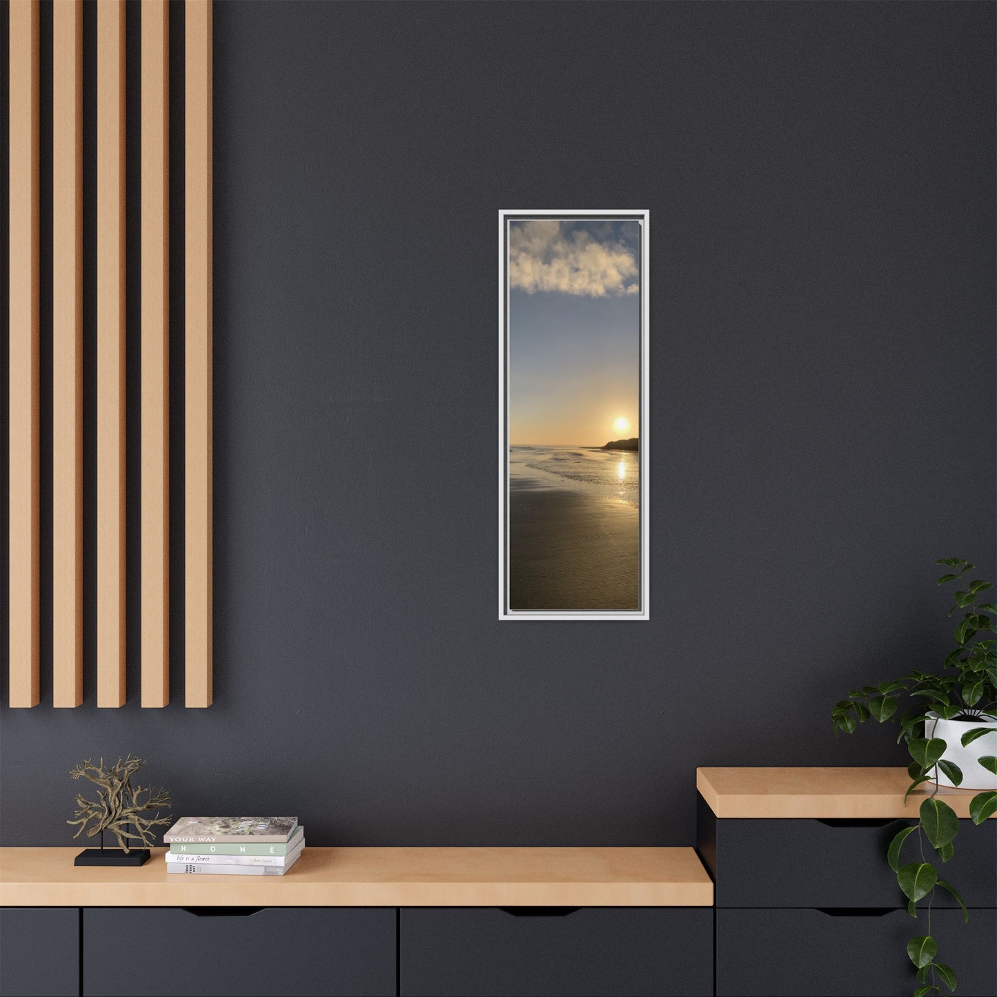 Sunset Matte Canvas, Framed (Multi-color)