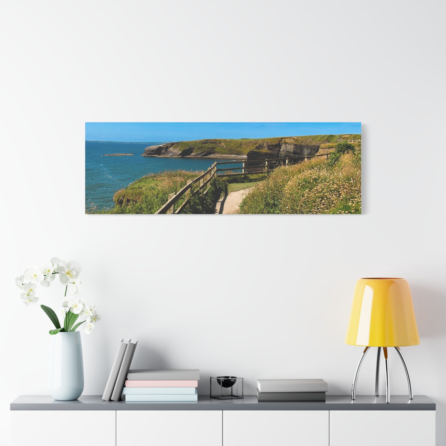 Sunny Walk In Ballybunion Matte Canvas, Stretched, 1.25"