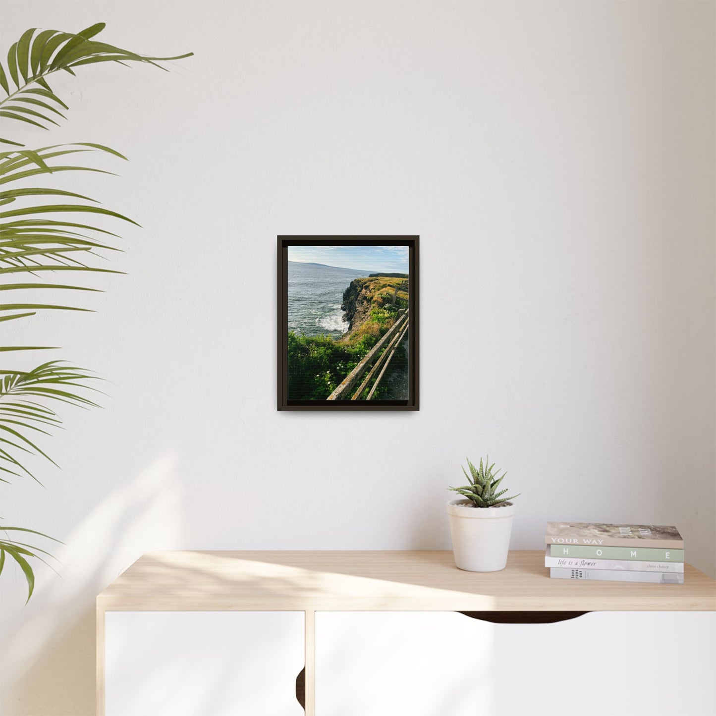 Ballybunion Cliff Walk Matte Canvas, Framed (Multi-color)
