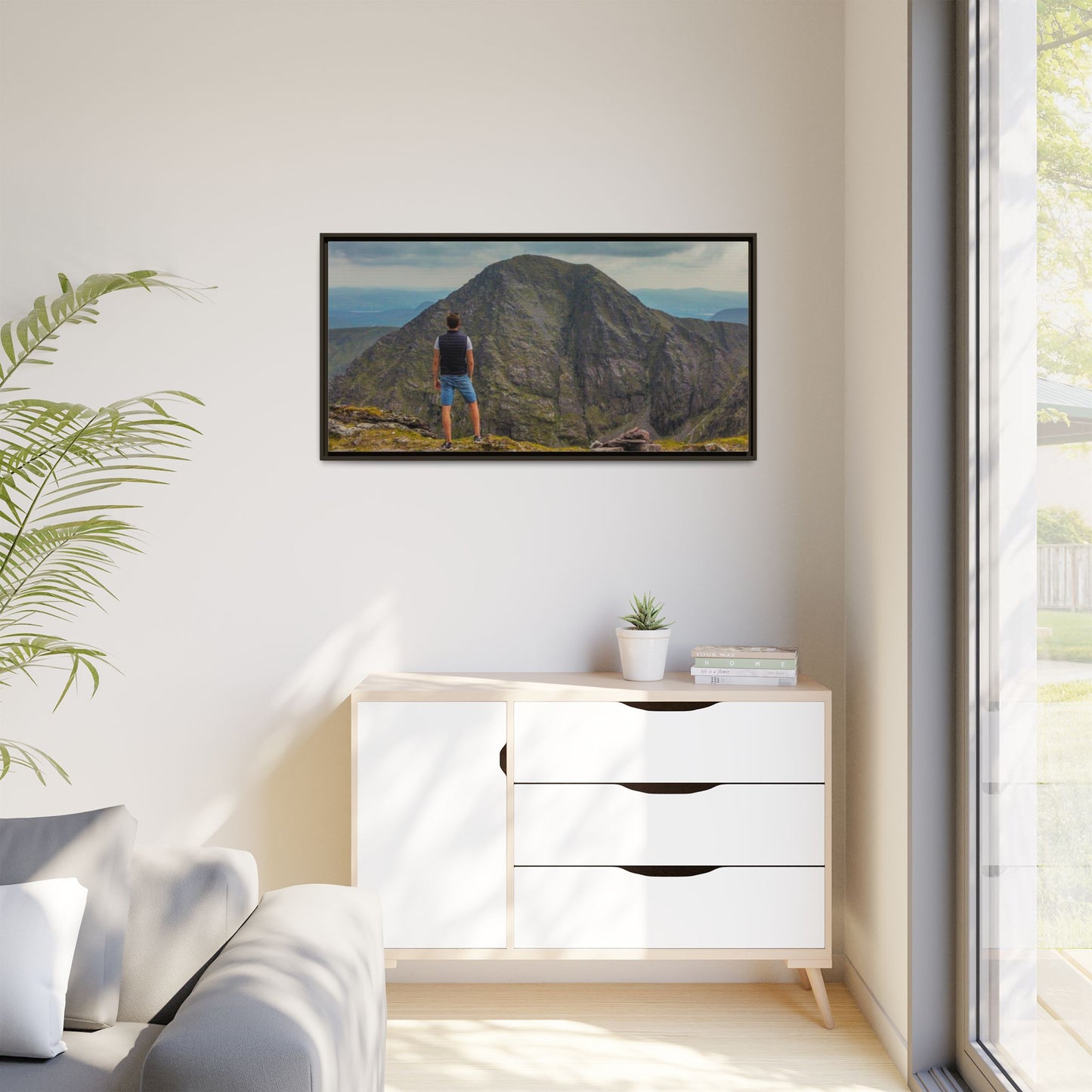 Cross On Top Matte Canvas, Framed (Multi-color)