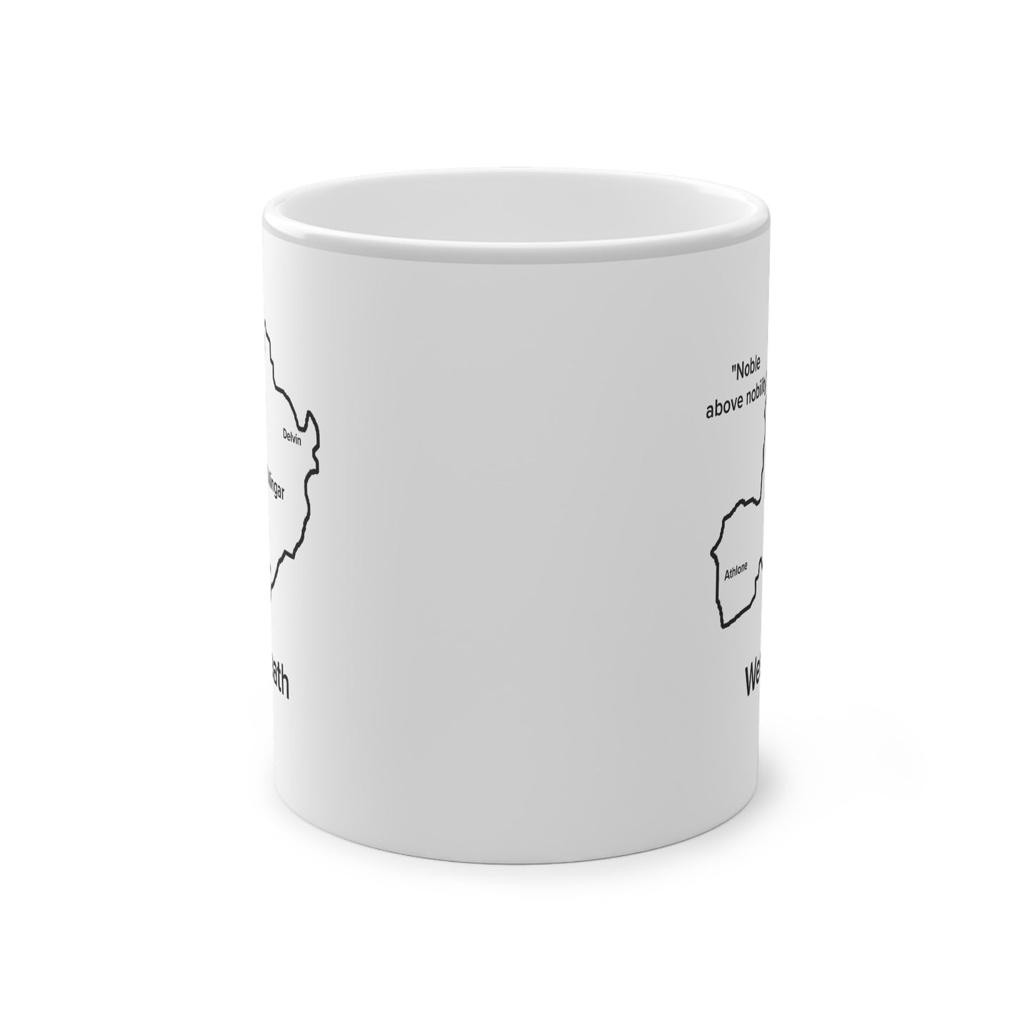 Westmeath Magic Mug: Color - Changing Coffee Cup with Artistic Map Design