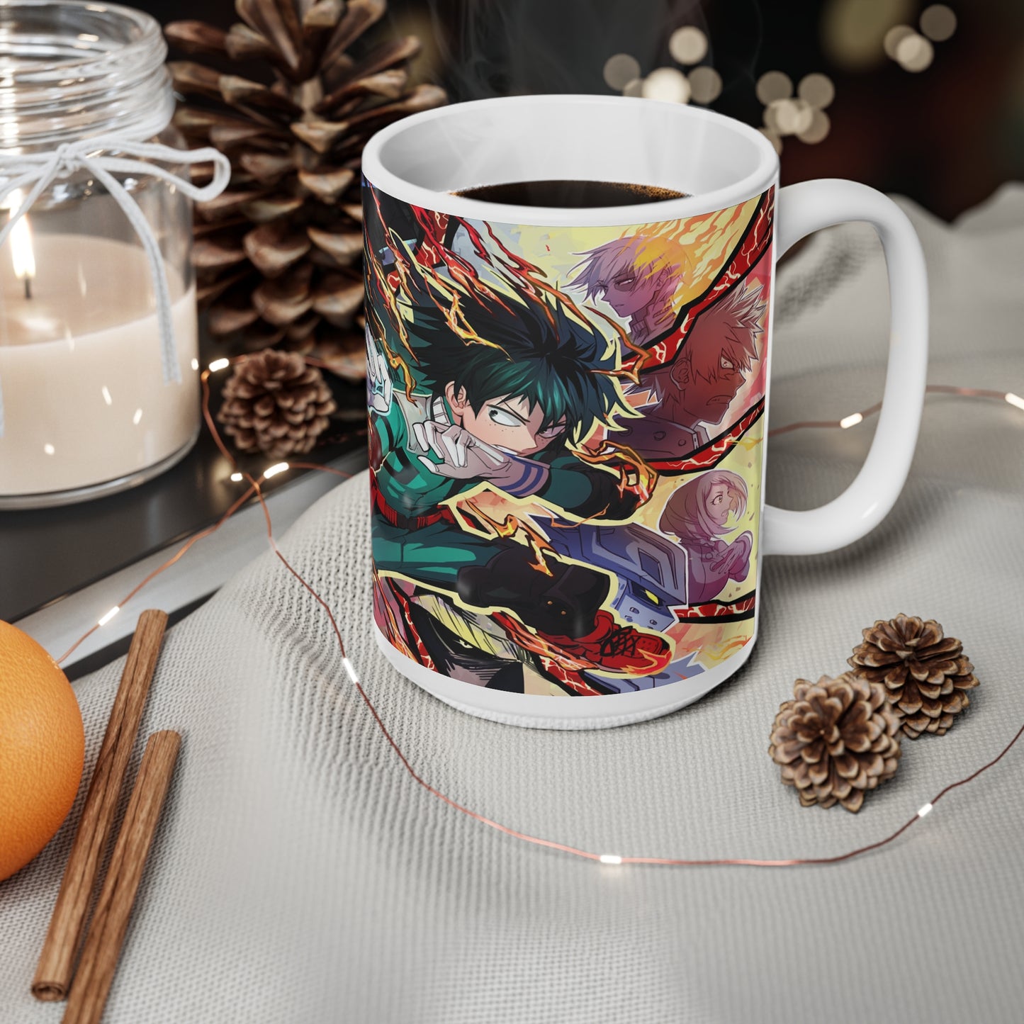 Anime-Inspired Ceramic Coffee Cups - 11oz & 15oz Perfect for Fans of Action & Adventure