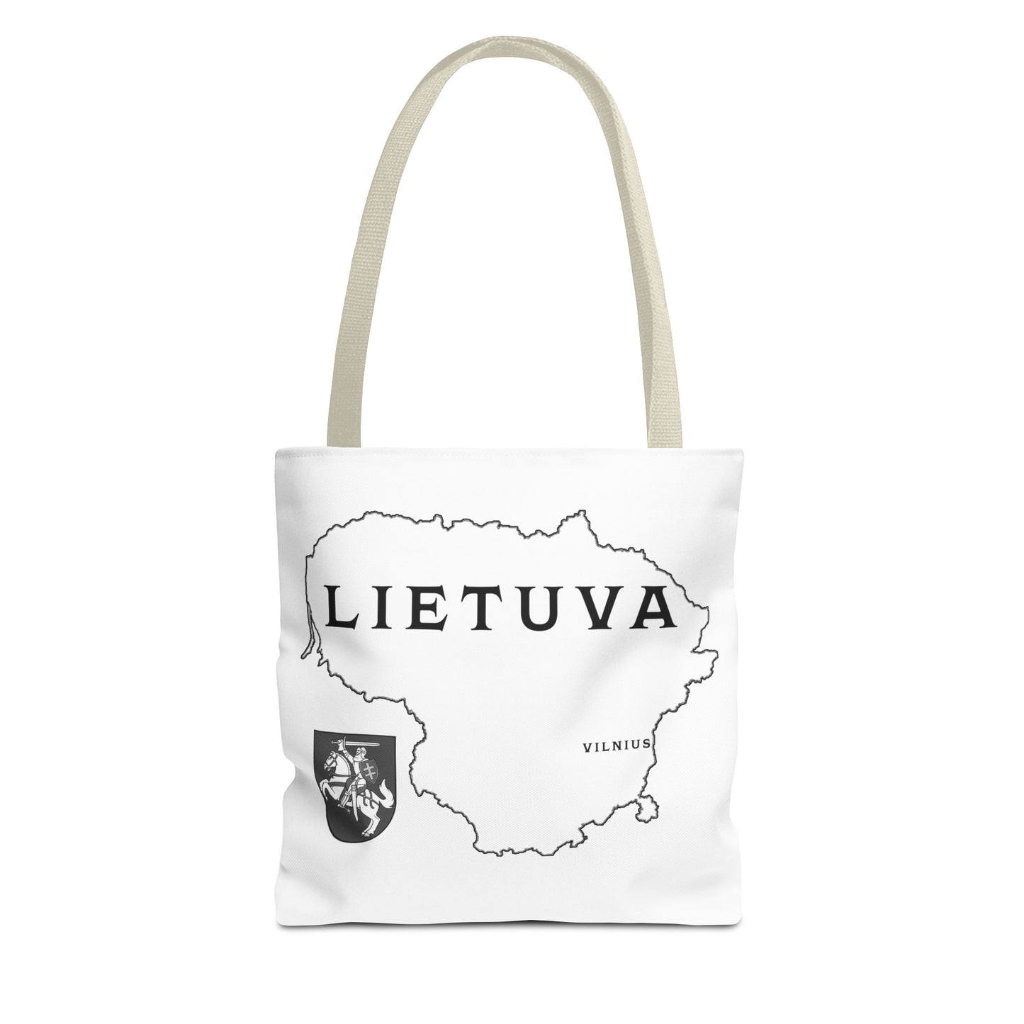 Lietuva Map Tote Bag - Stylish Travel Bag for Lithuanian Pride