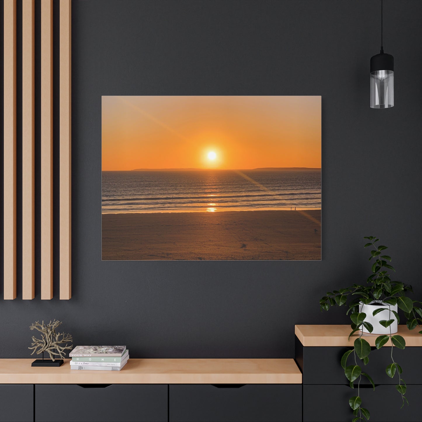 Sunset in ocean Matte Canvas, Stretched, 1.25"