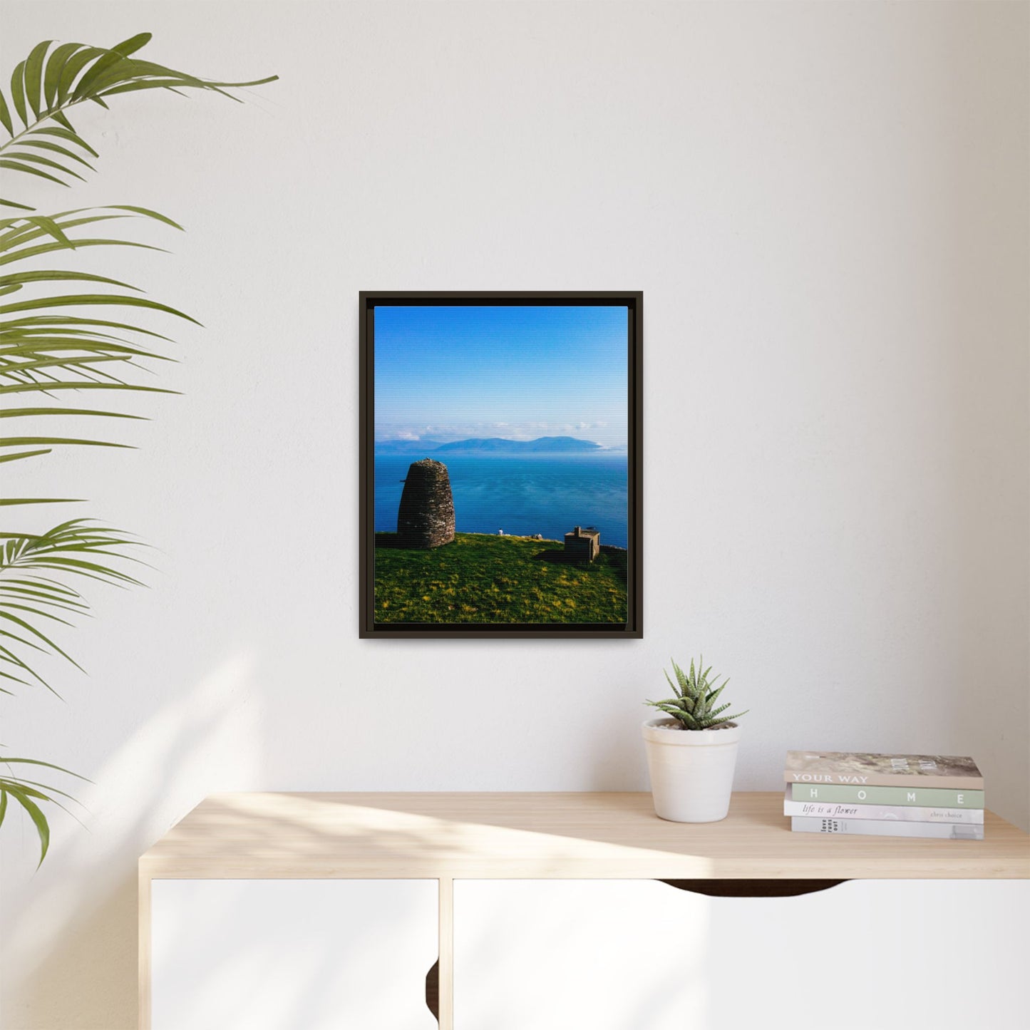 Ask Tower Matte Canvas, Framed (Multi-color)