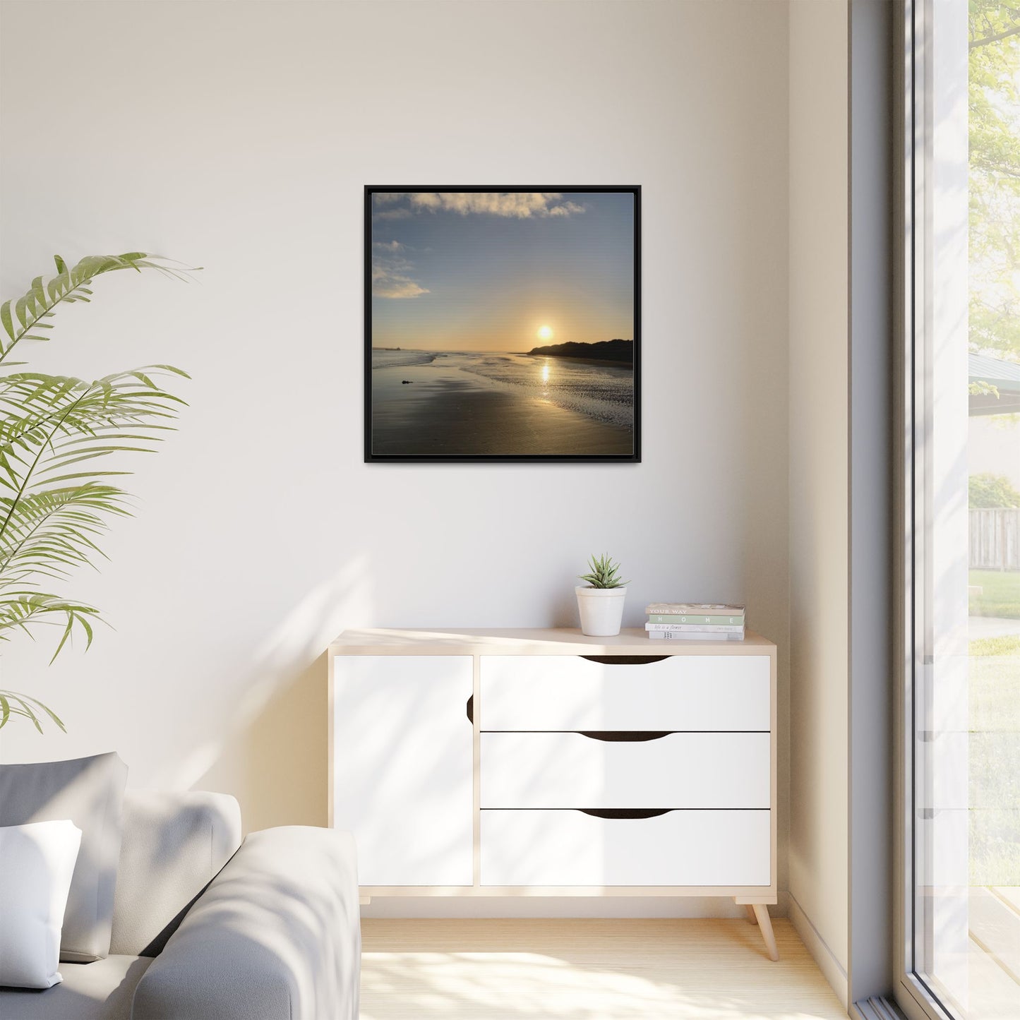 Sunset Matte Canvas, Framed (Multi-color)