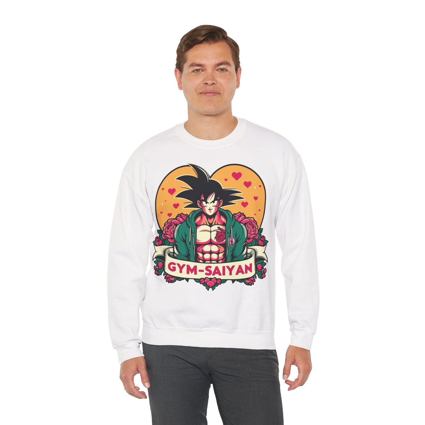 Gym-Saiyan Unisex Heavy Blend™ Crewneck Sweatshirt - Perfect for Workout Lovers