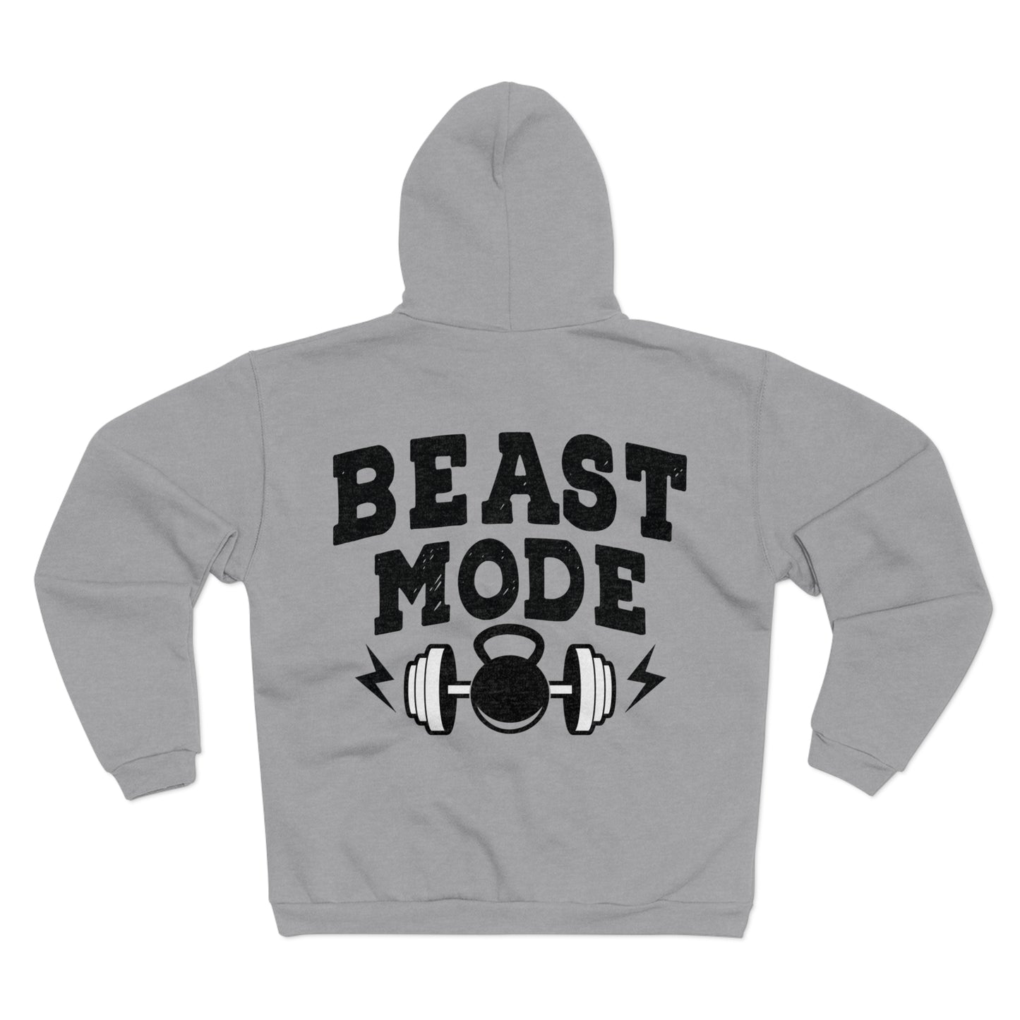 Beast Mode Unisex Hooded Zip Sweatshirt - Perfect for Fitness Enthusiasts