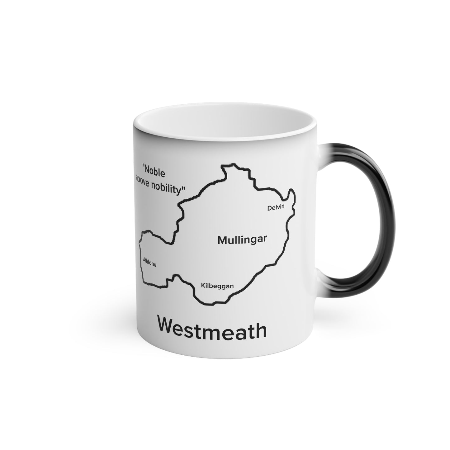 Westmeath Magic Mug: Color - Changing Coffee Cup with Artistic Map Design
