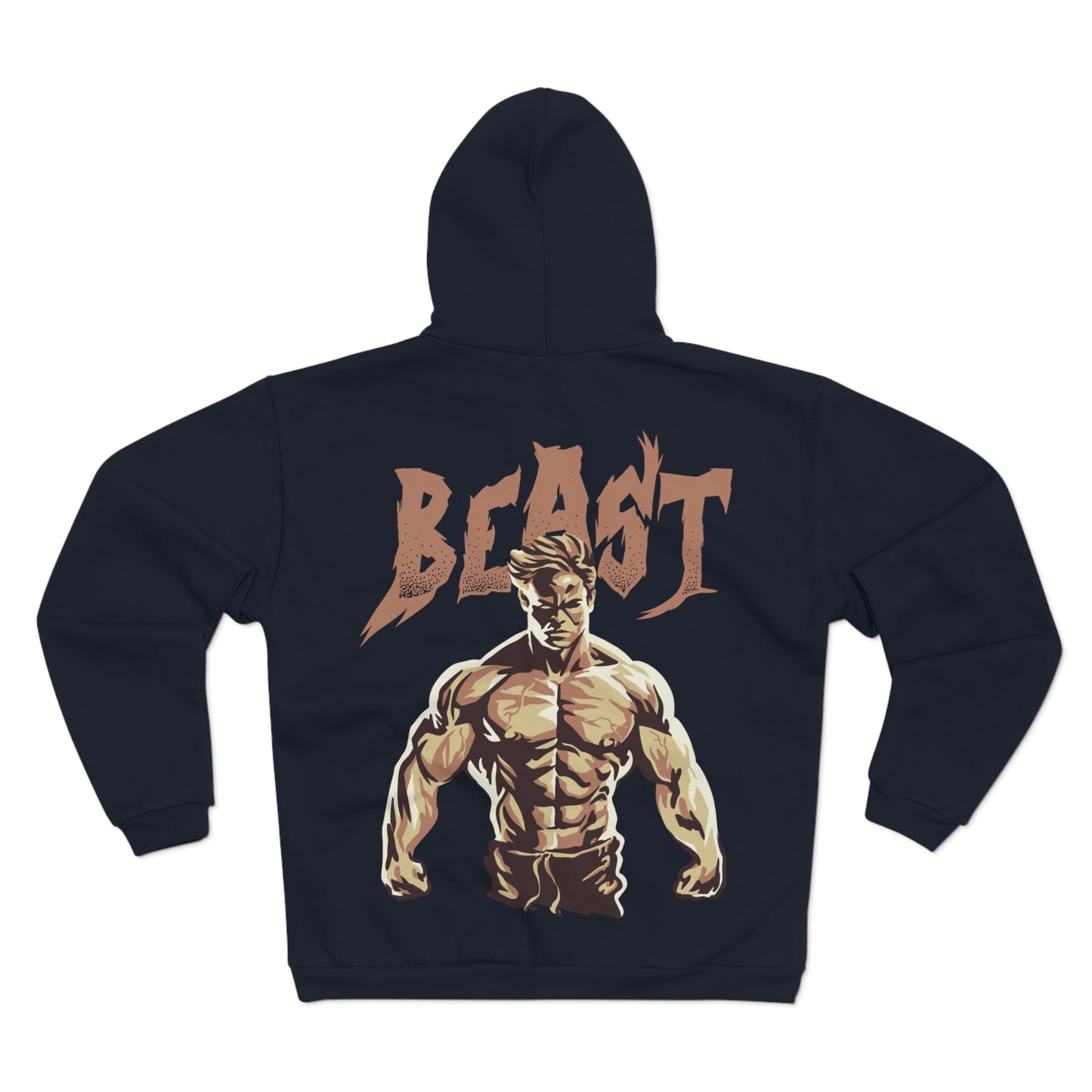 Motivational Beast Unisex Hooded Zip Sweatshirt - Fitness Apparel