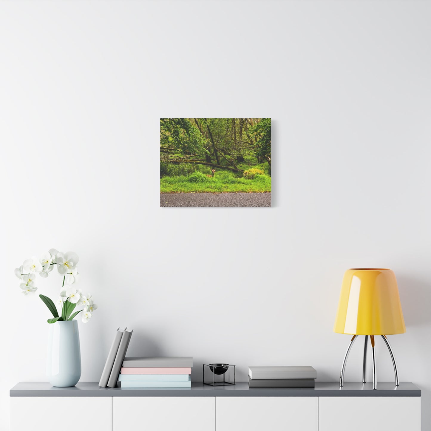 Deer in Ditch Matte Canvas, Stretched, 1.25"