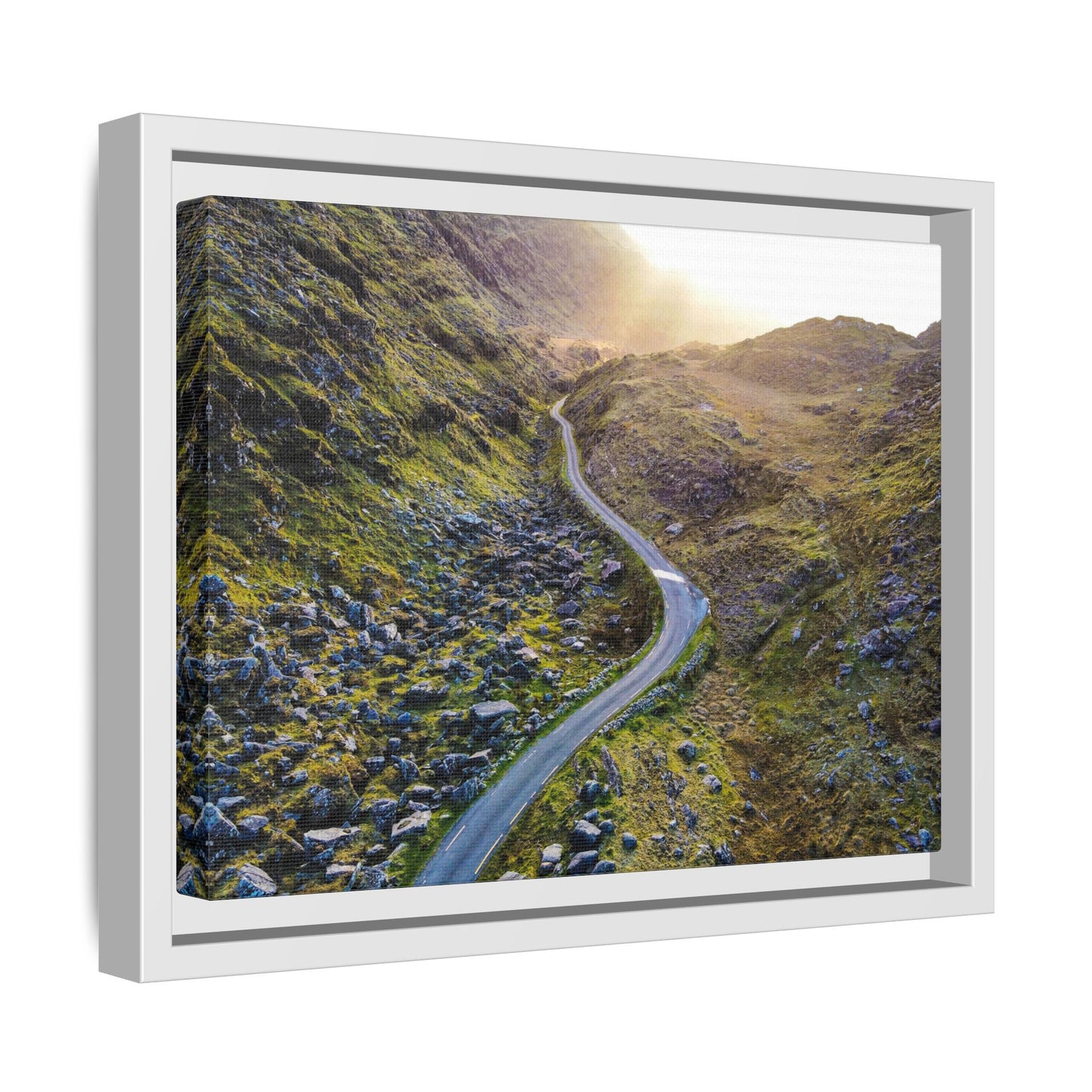 Valley Road Matte Canvas, Framed (Multi-color)