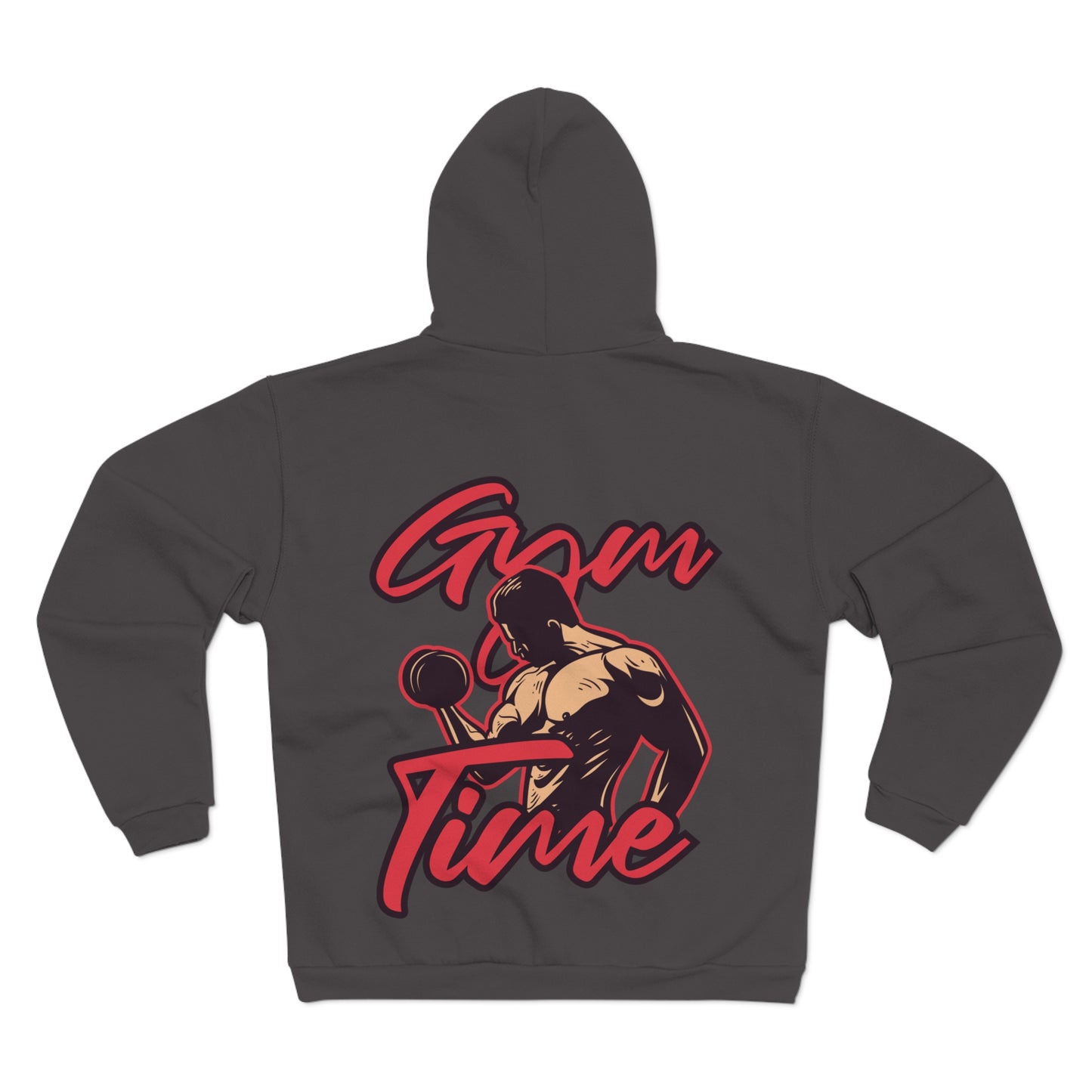 Gym Time Unisex Hooded Zip Sweatshirt - Perfect for Fitness Enthusiasts