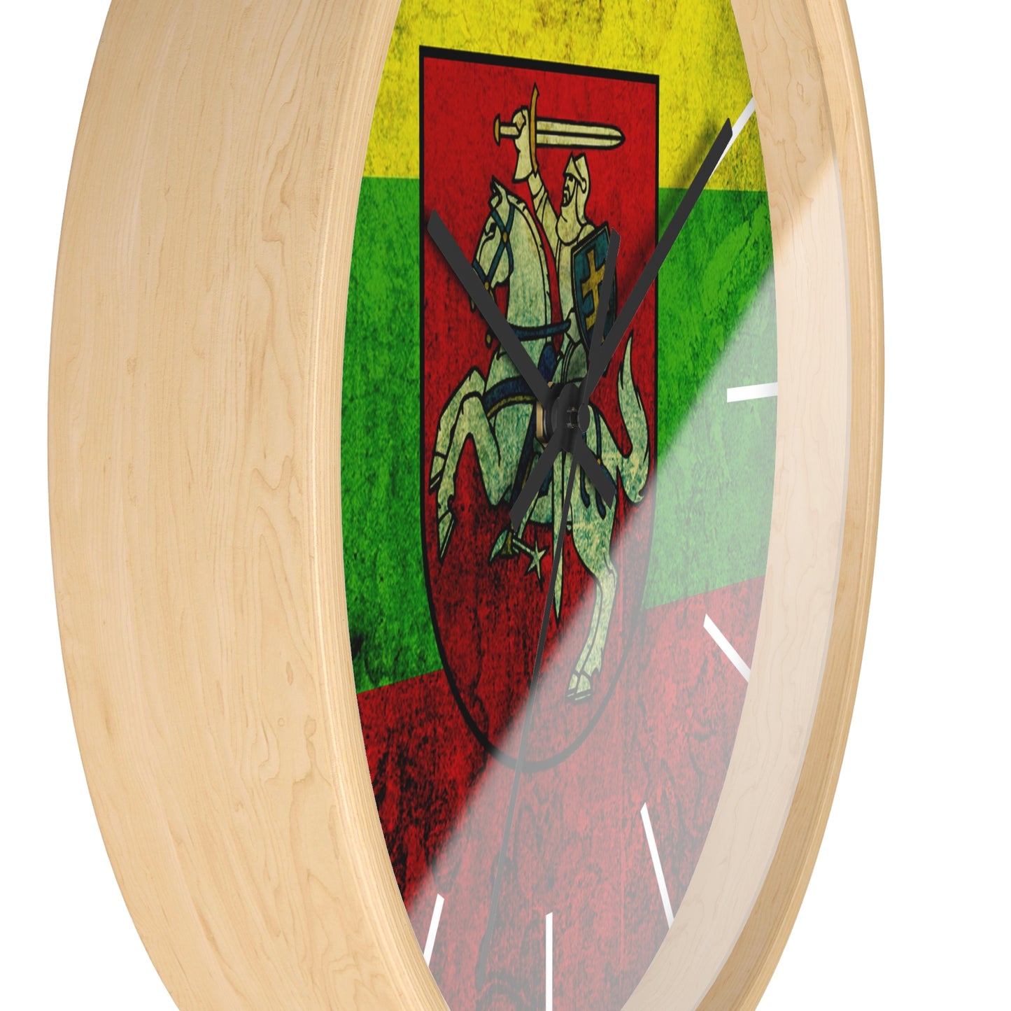 Lithuanian Heritage Wall Clock - Vintage Flag Design