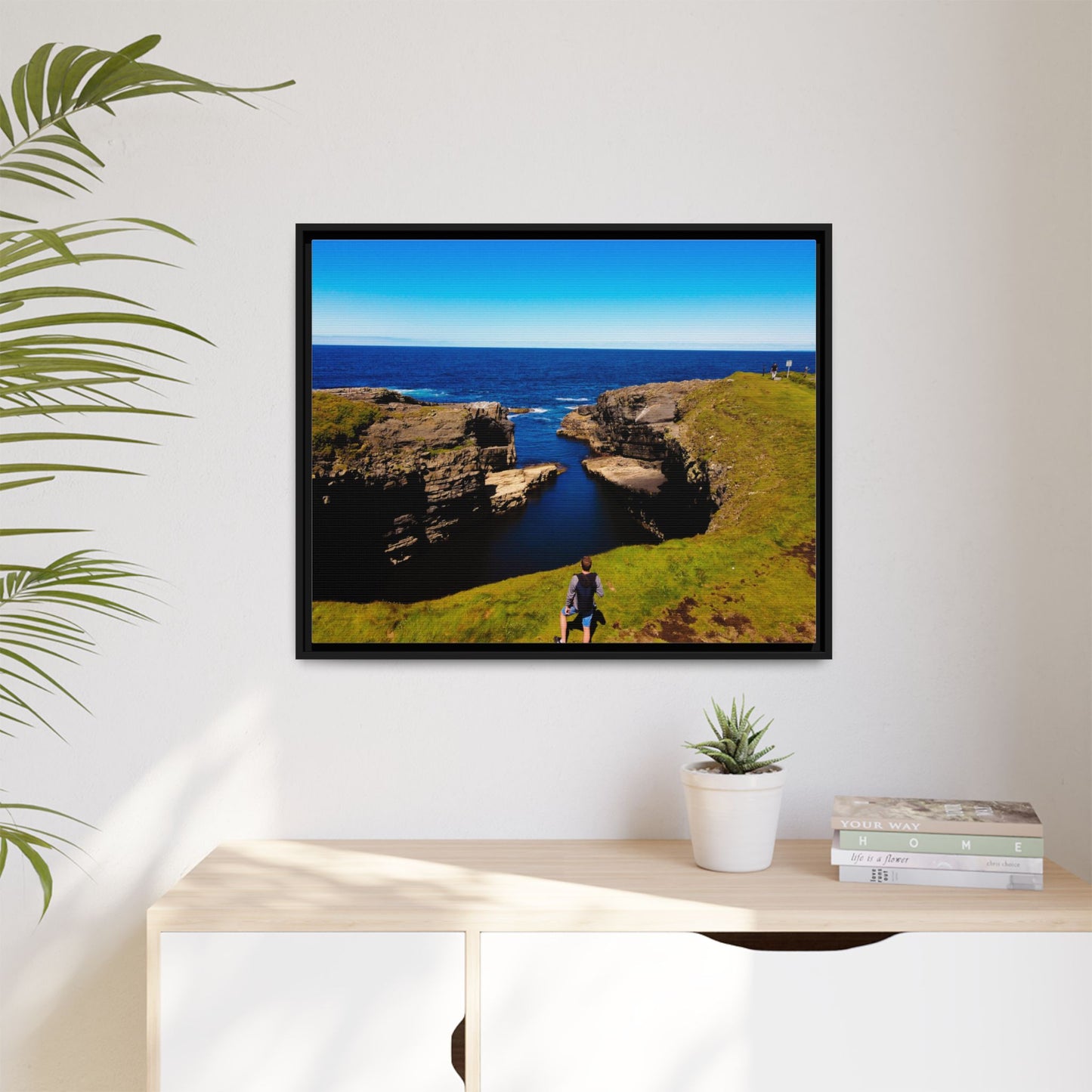 Cliffs Matte Canvas, Framed (Multi-color)