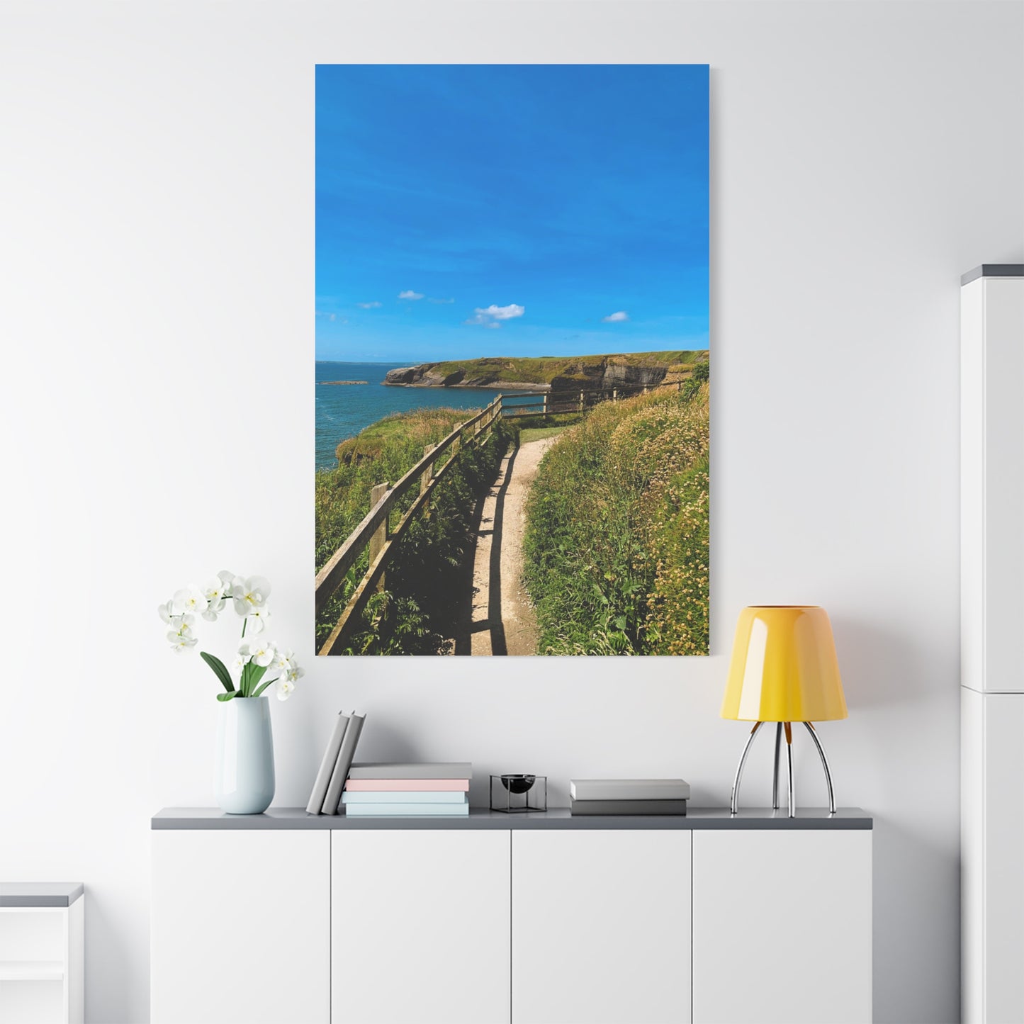 Sunny Walk In Ballybunion Matte Canvas, Stretched, 1.25"
