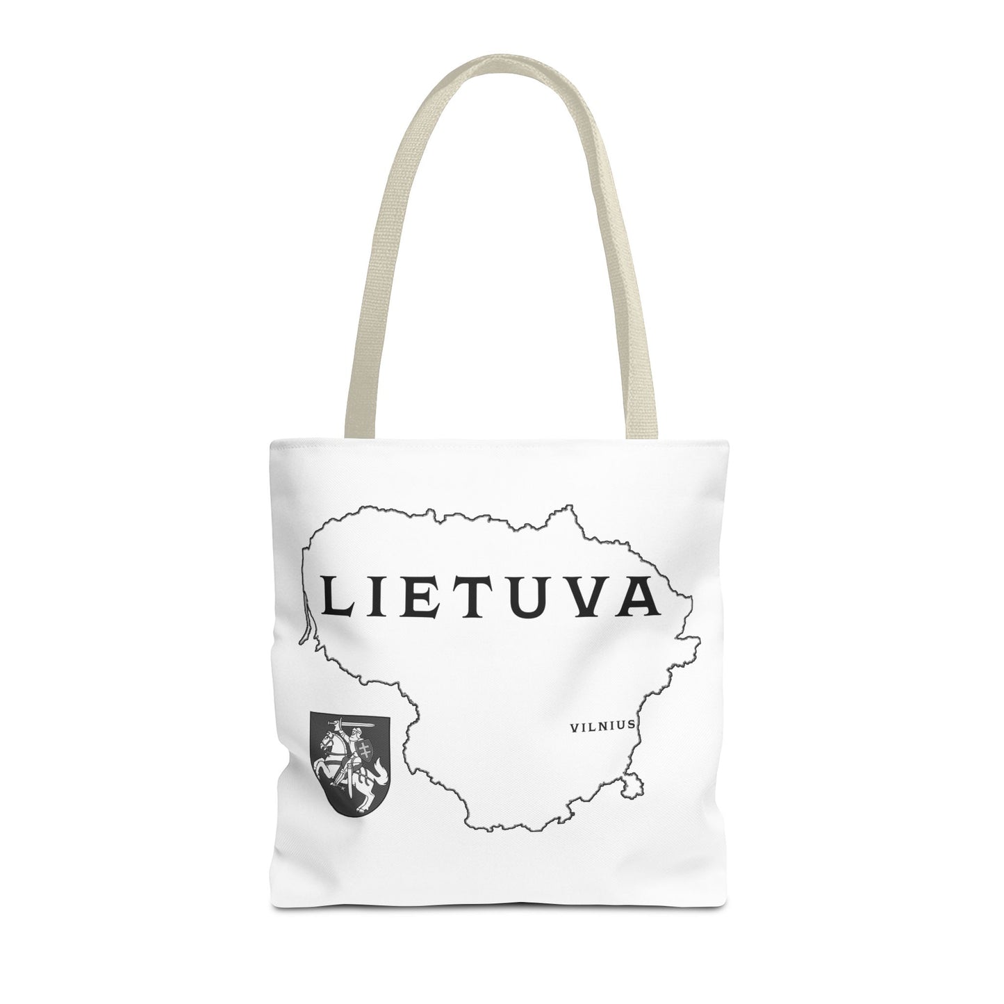 Lietuva Map Tote Bag - Stylish Travel Bag for Lithuanian Pride