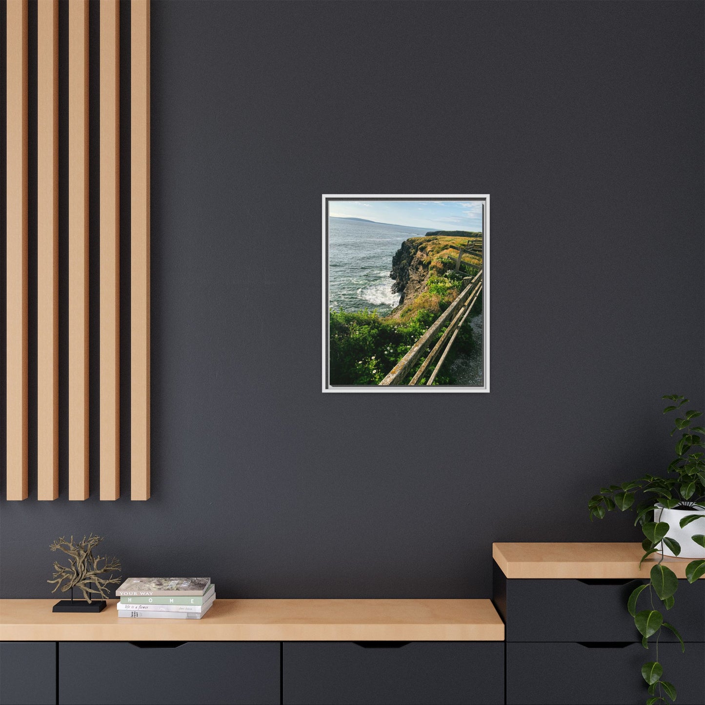 Ballybunion Cliff Walk Matte Canvas, Framed (Multi-color)