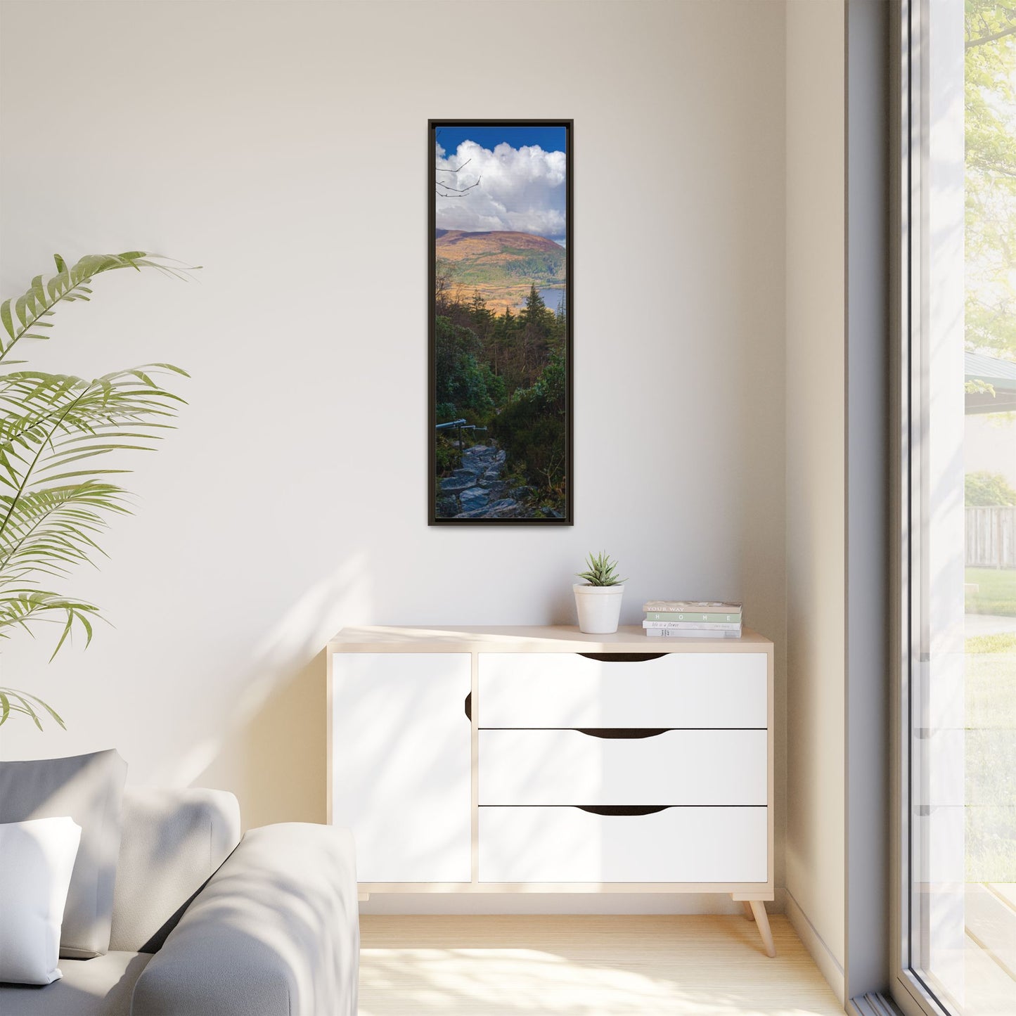 Torc Trail Stairs Matte Canvas, Framed (Multi-color)