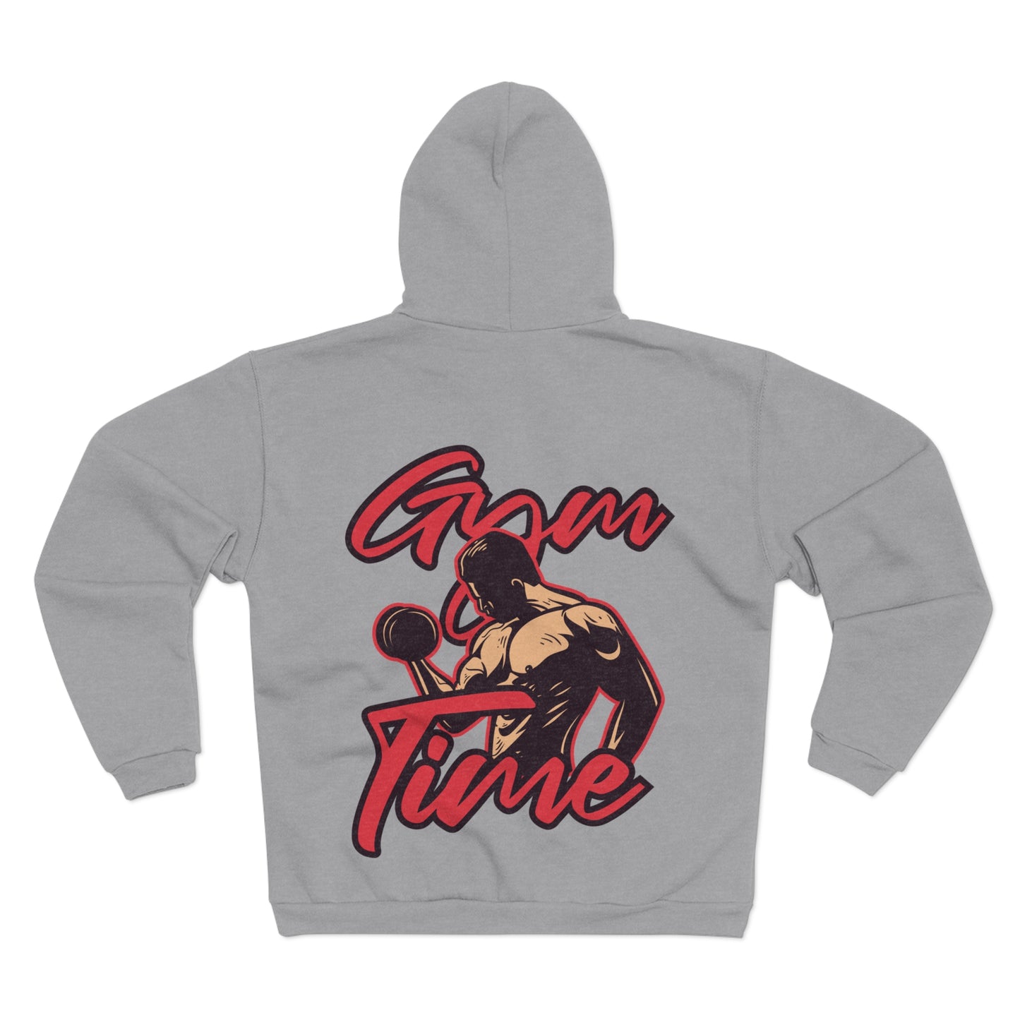 Gym Time Unisex Hooded Zip Sweatshirt - Perfect for Fitness Enthusiasts