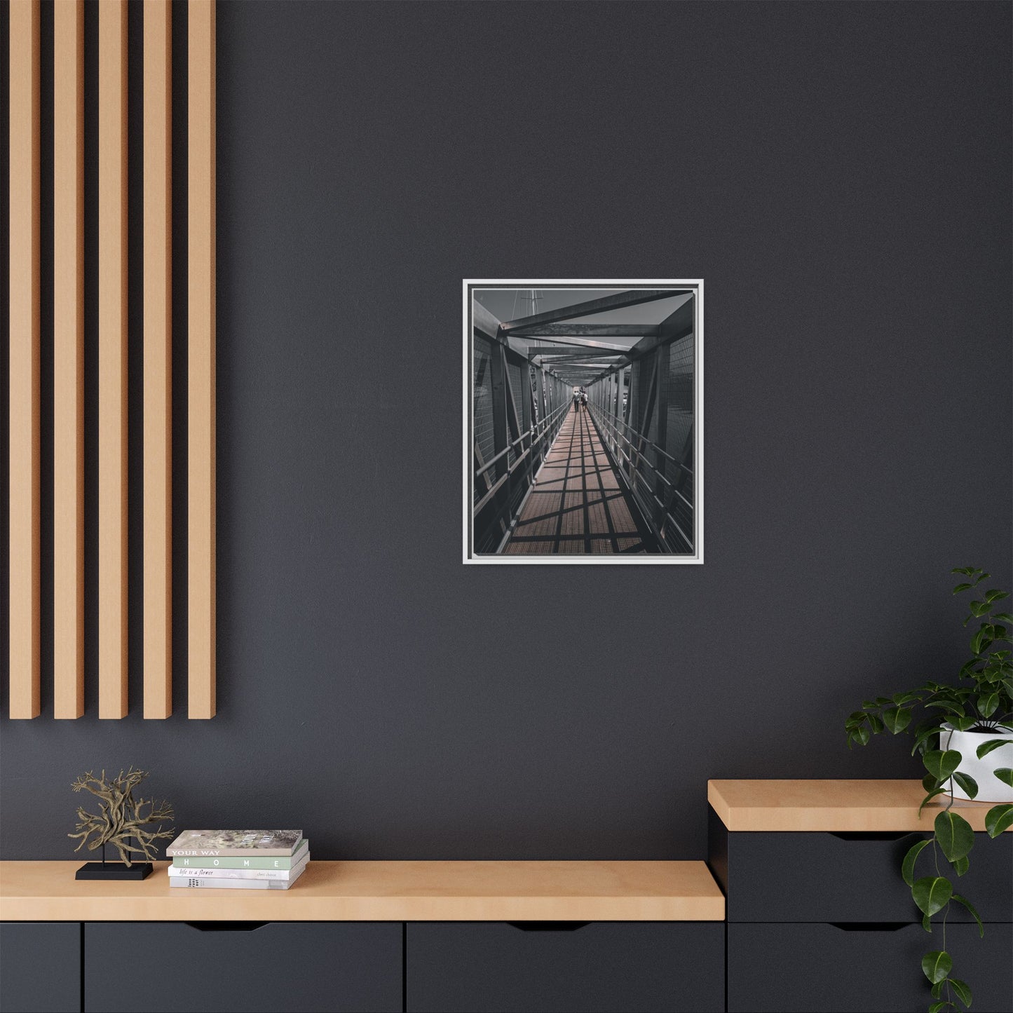Dingle Pier Matte Canvas, Framed (Multi-color)