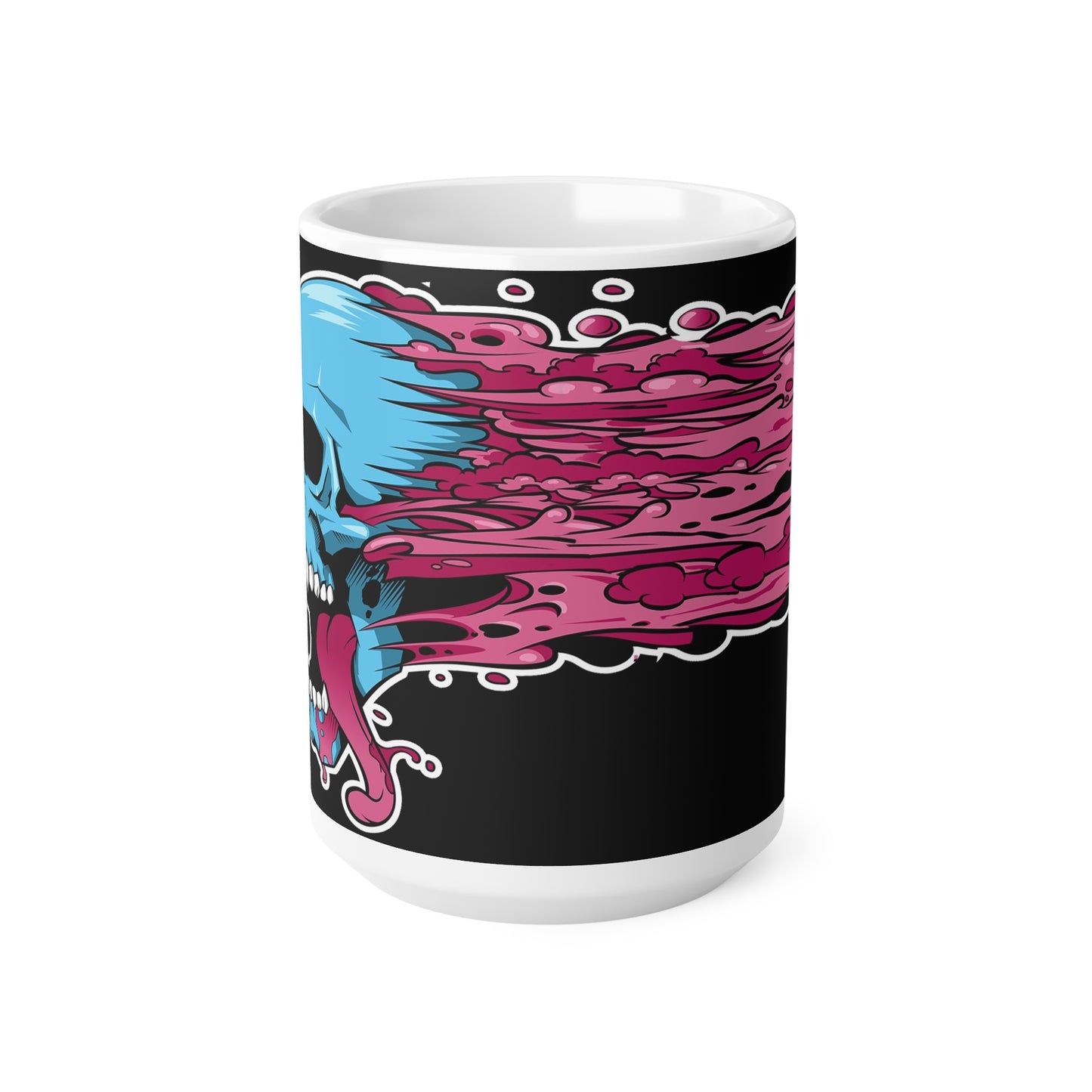 Edgy Skull Design Ceramic Coffee Cups - 11oz & 15oz