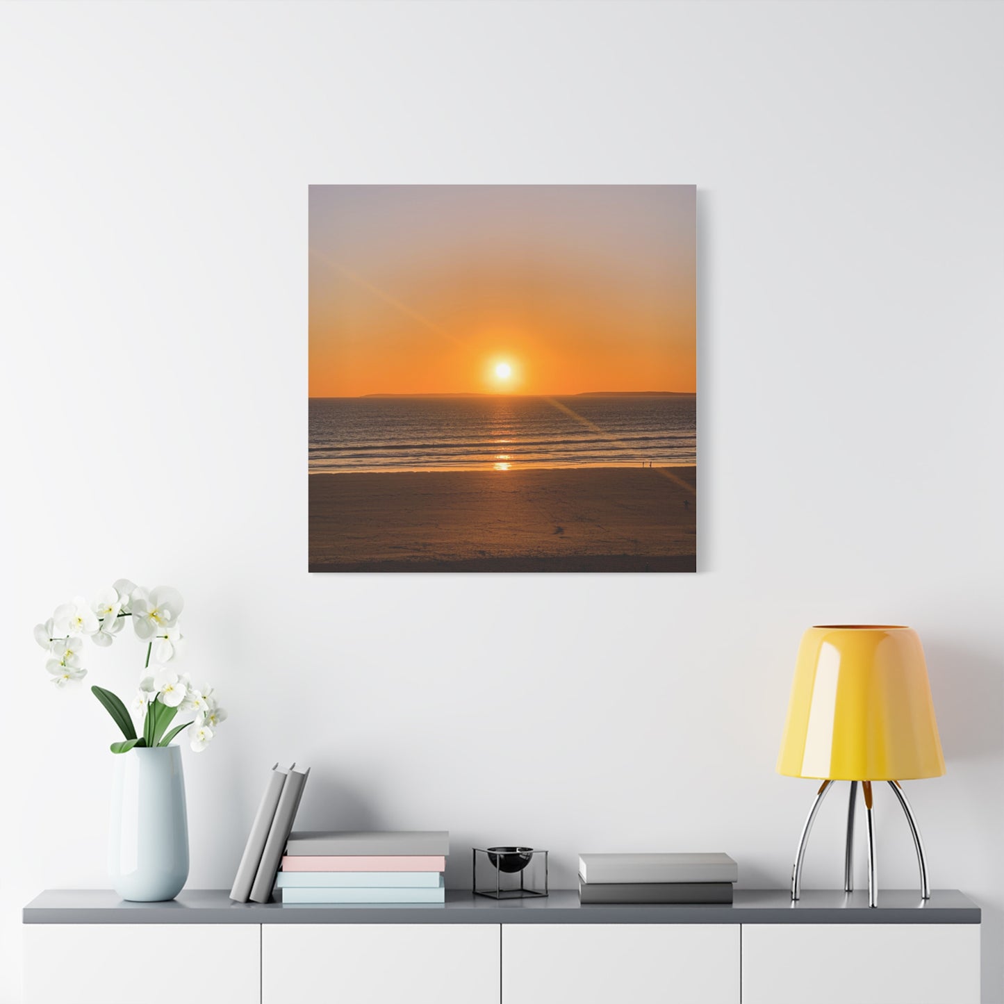 Sunset in ocean Matte Canvas, Stretched, 1.25"