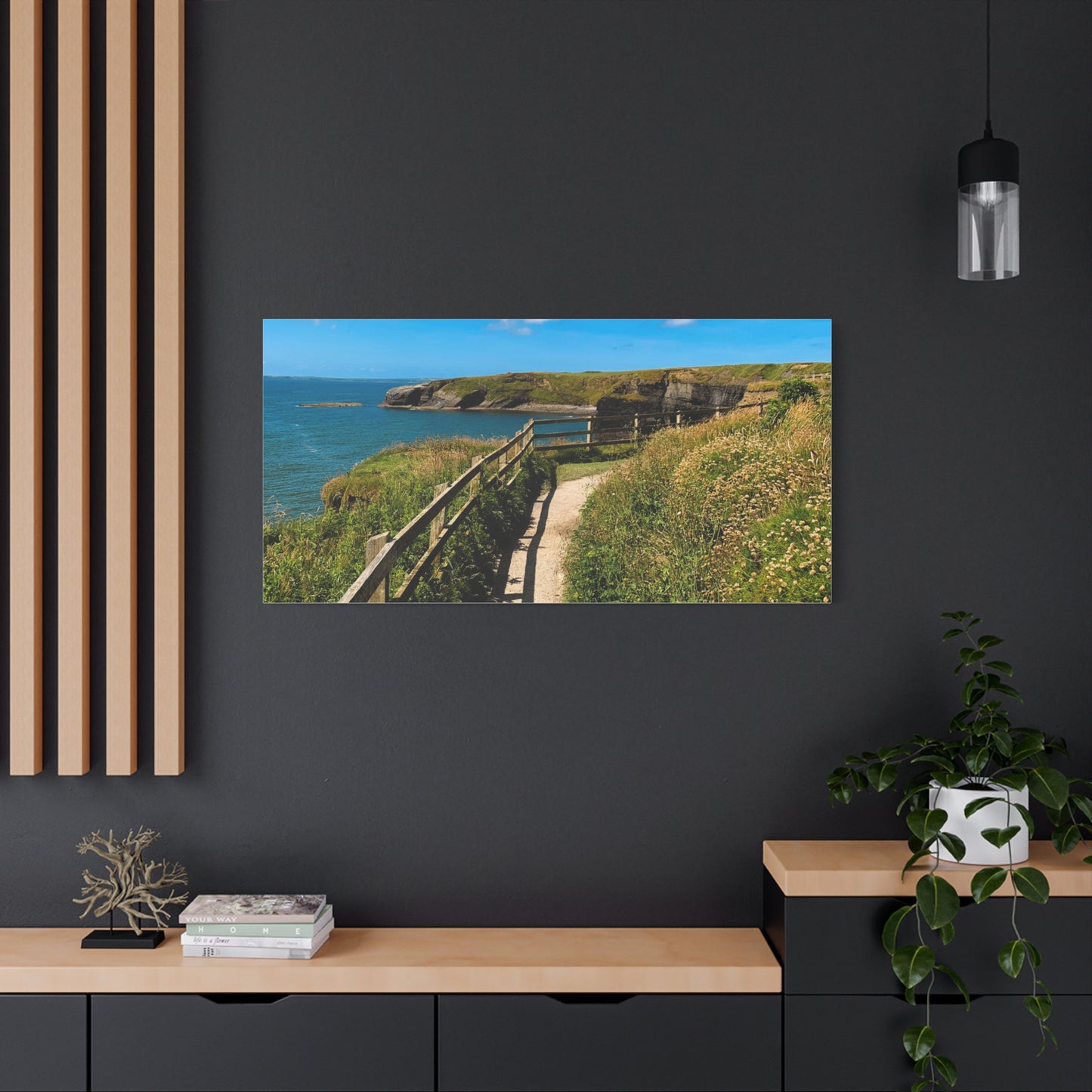 Sunny Walk In Ballybunion Matte Canvas, Stretched, 1.25"