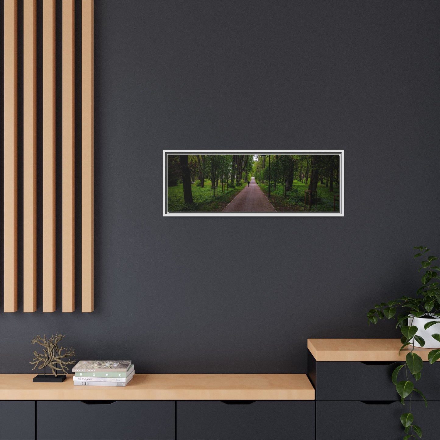 Zagares Park Matte Canvas, Framed (Multi-color)
