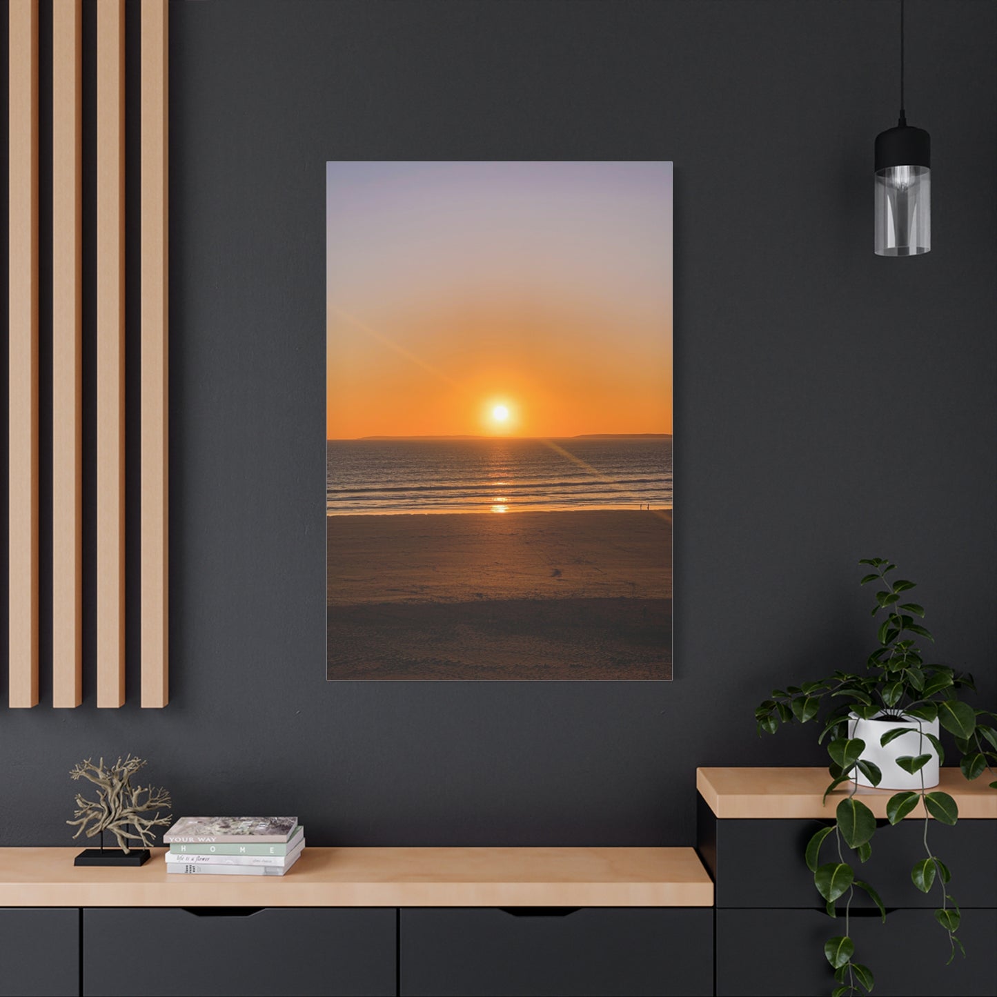 Sunset in ocean Matte Canvas, Stretched, 1.25"