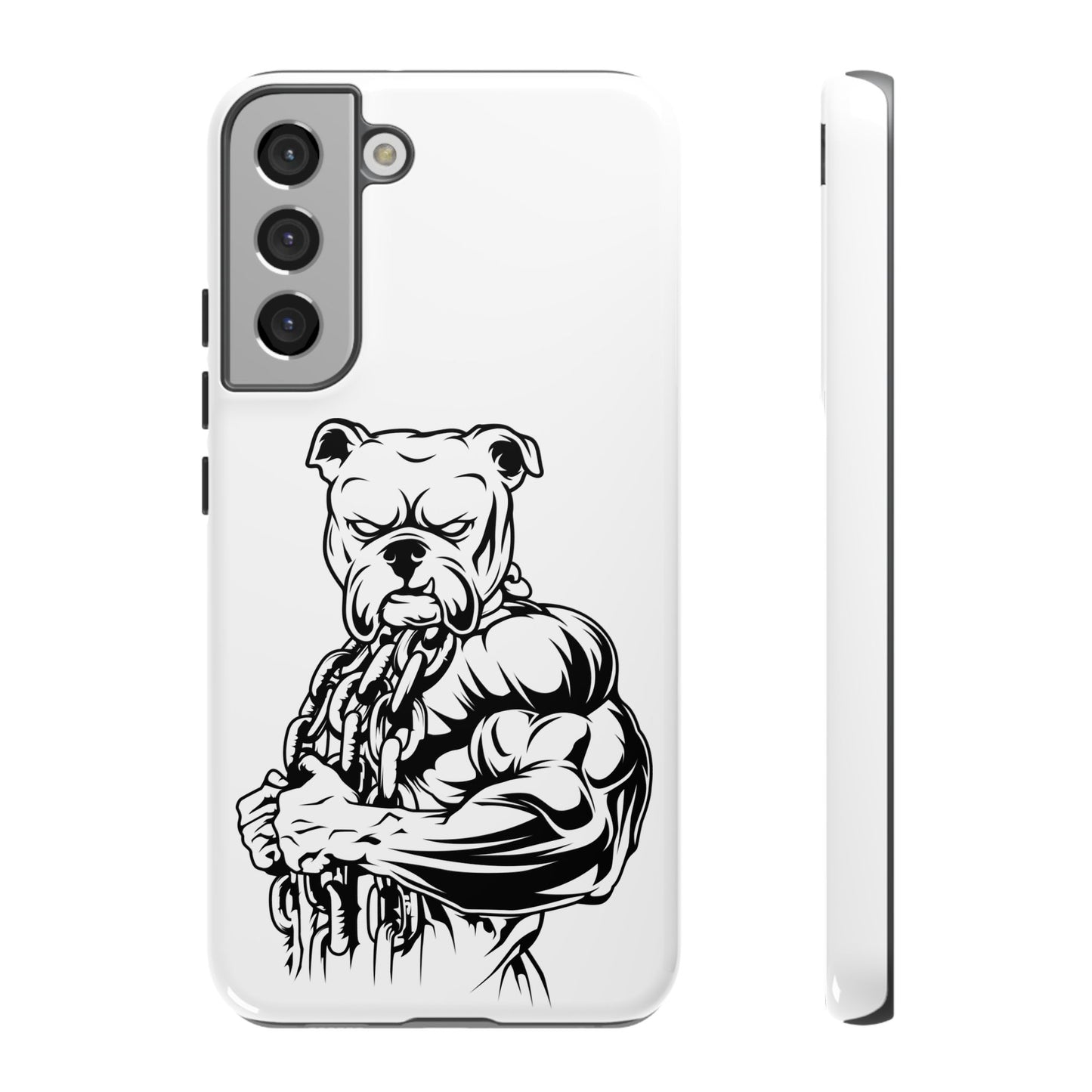 Tough Cases: Strong Bulldog Phone Case - Perfect for Dog Lovers and Fitness Enthusiasts