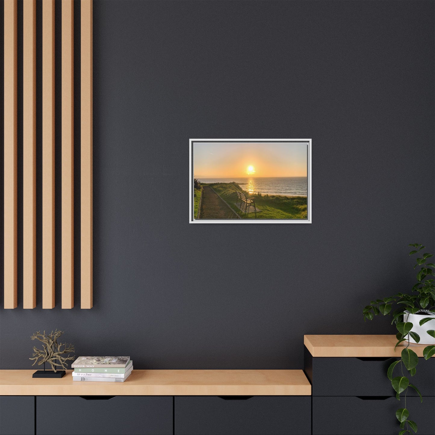 Sunset in Ballybunion 2 Matte Canvas, Framed (Multi-color)