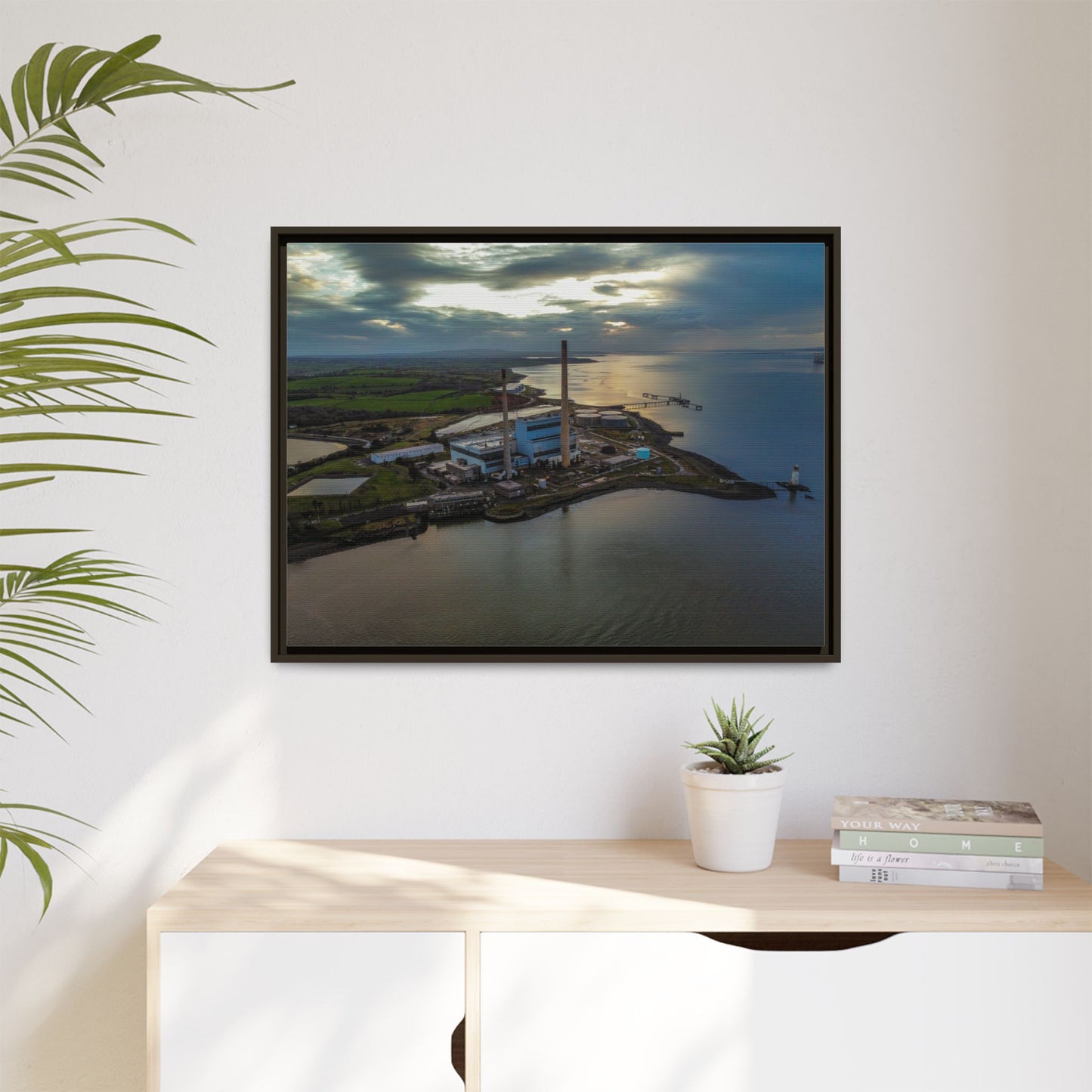 Target Power Station Matte Canvas, Framed (Multi-color)