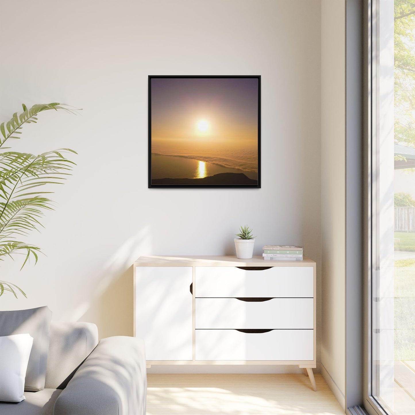Sunset on Mount Brandon Matte Canvas, Framed (Multi-color)