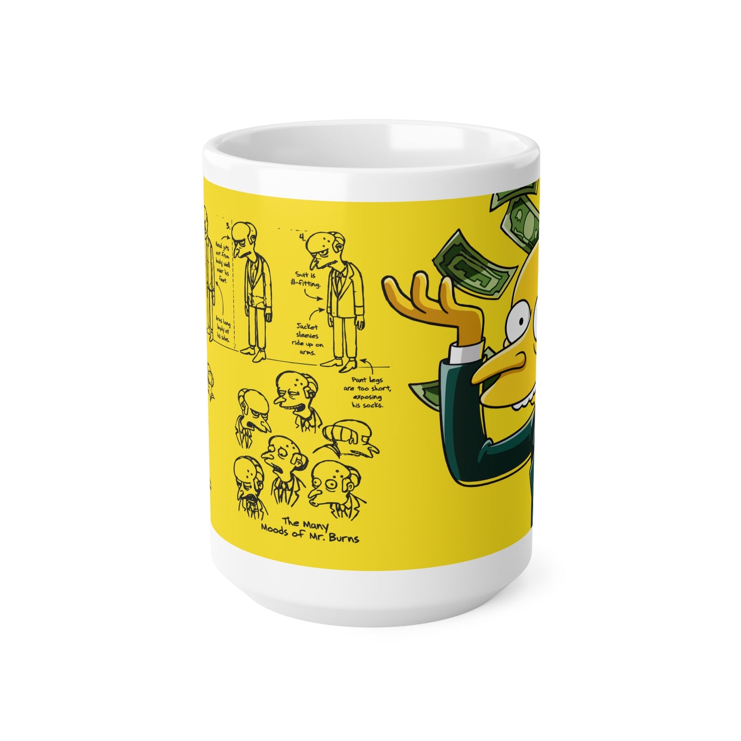 Funny Cartoon Coffee Mugs - Mr. Burns Designs, 11oz & 15oz
