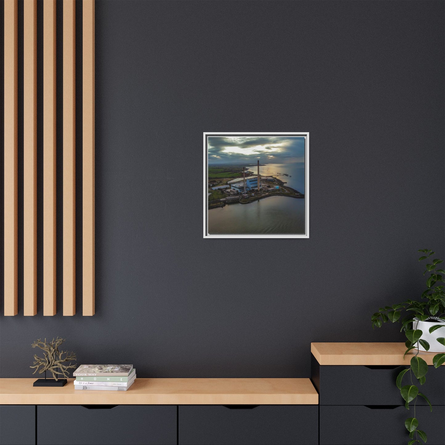 Target Power Station Matte Canvas, Framed (Multi-color)
