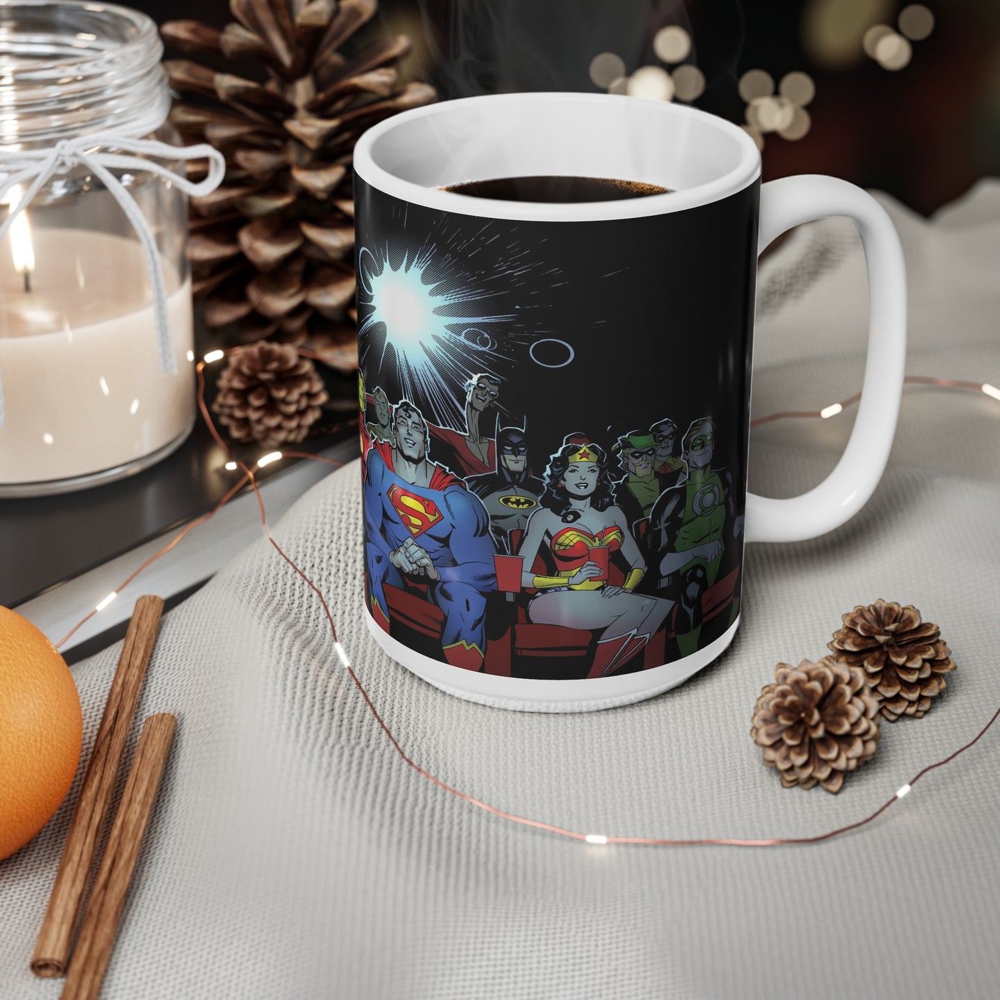 Superhero Ceramic Coffee Mug – 11oz & 15oz – Perfect for Comic Fans