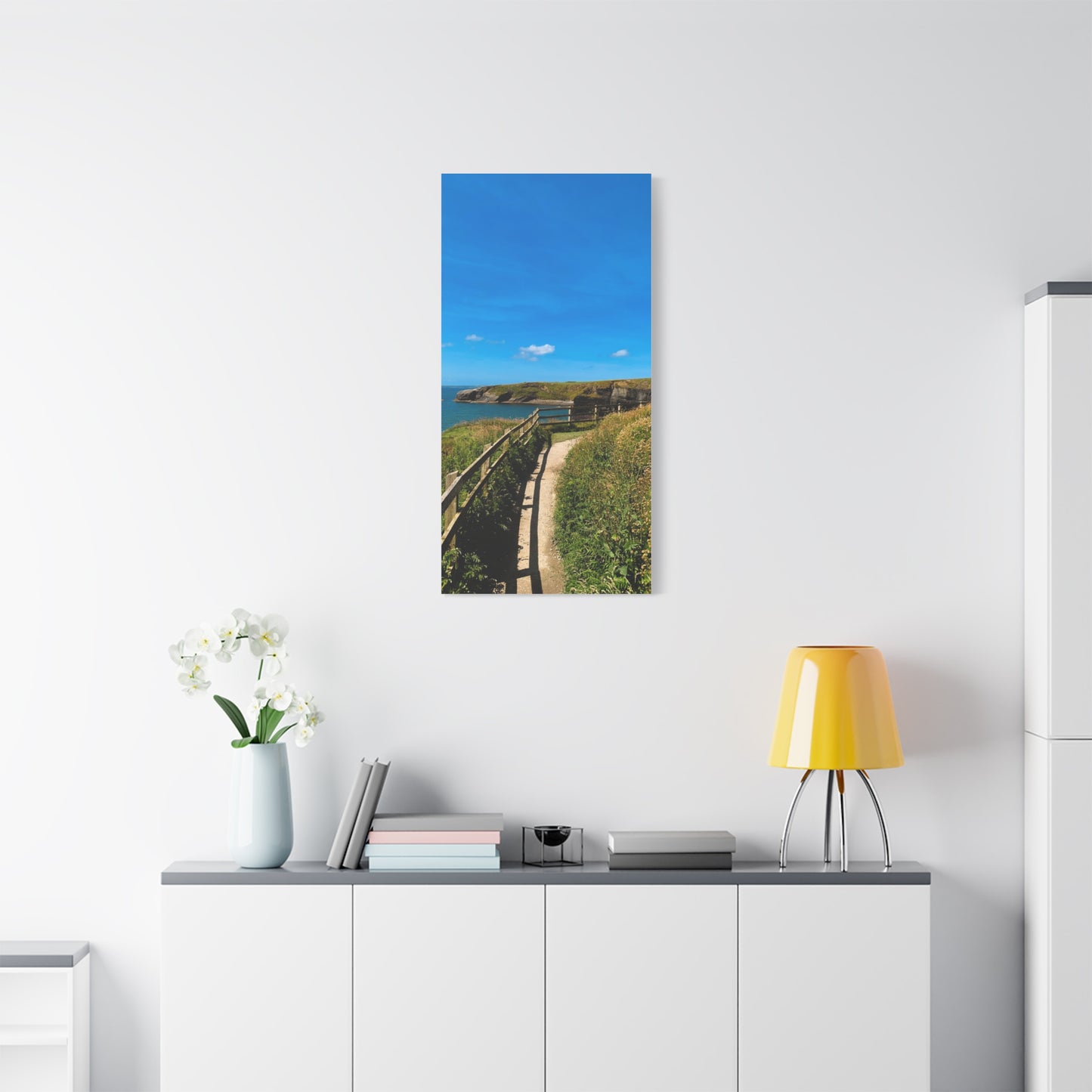 Sunny Walk In Ballybunion Matte Canvas, Stretched, 1.25"