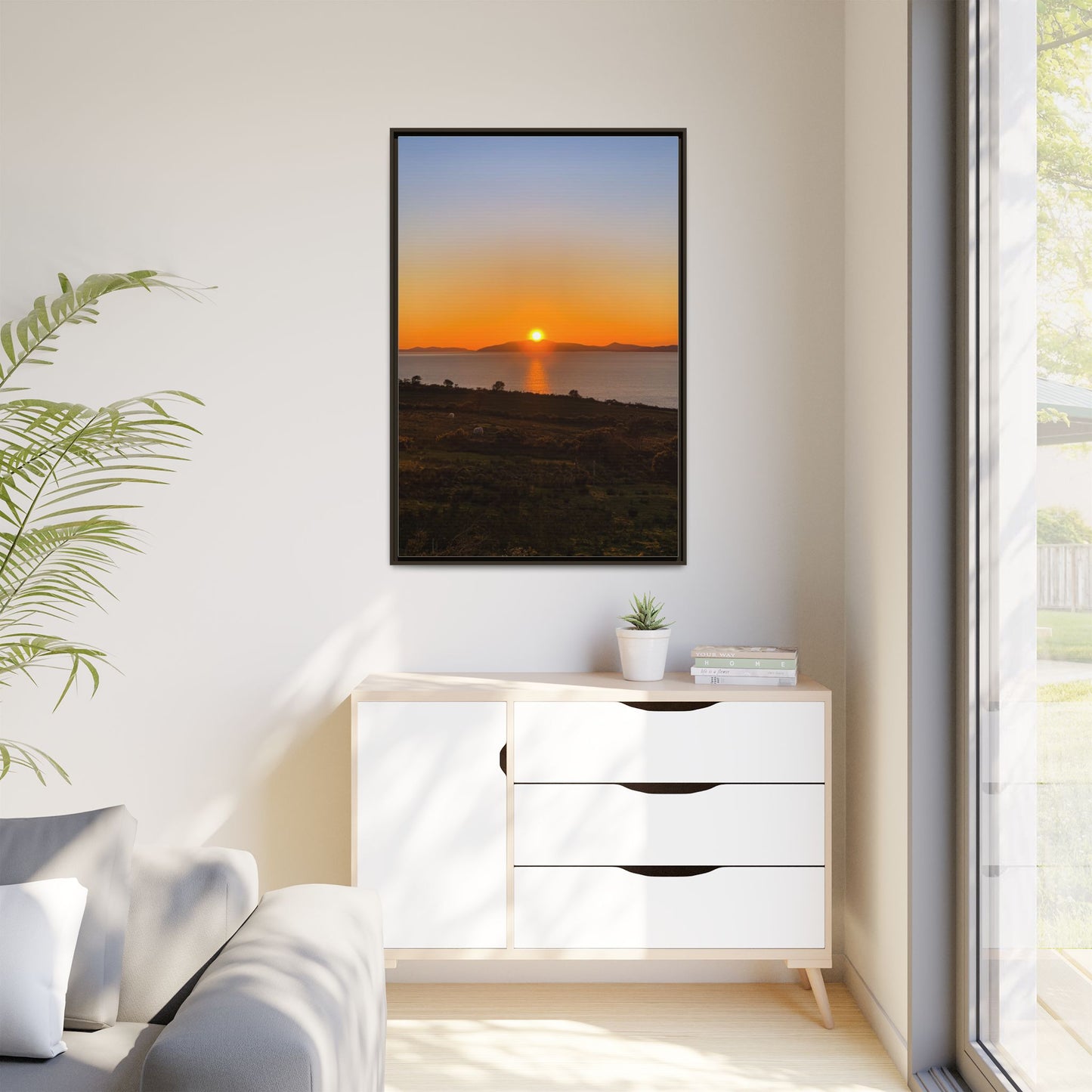 Sunset Ring Of Kerry Matte Canvas, Framed (Multi-color)