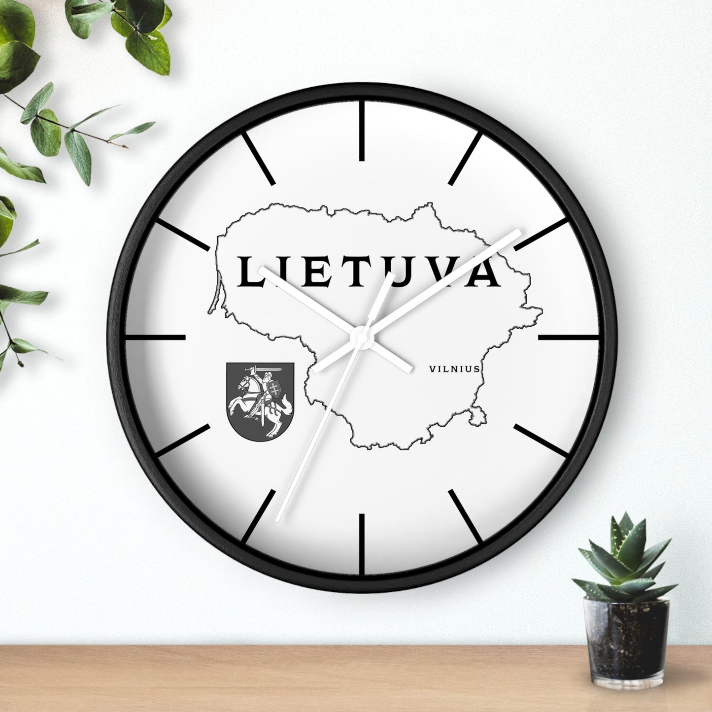Lithuania Minimalistic Map Wall Clock - Modern Decor for Home & Office