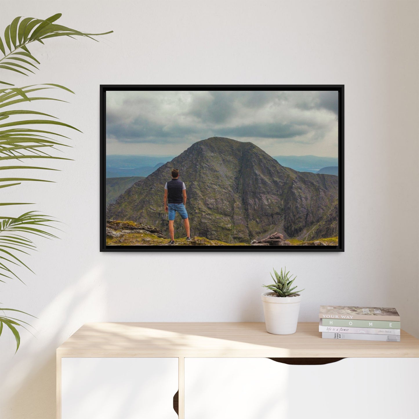 Cross On Top Matte Canvas, Framed (Multi-color)