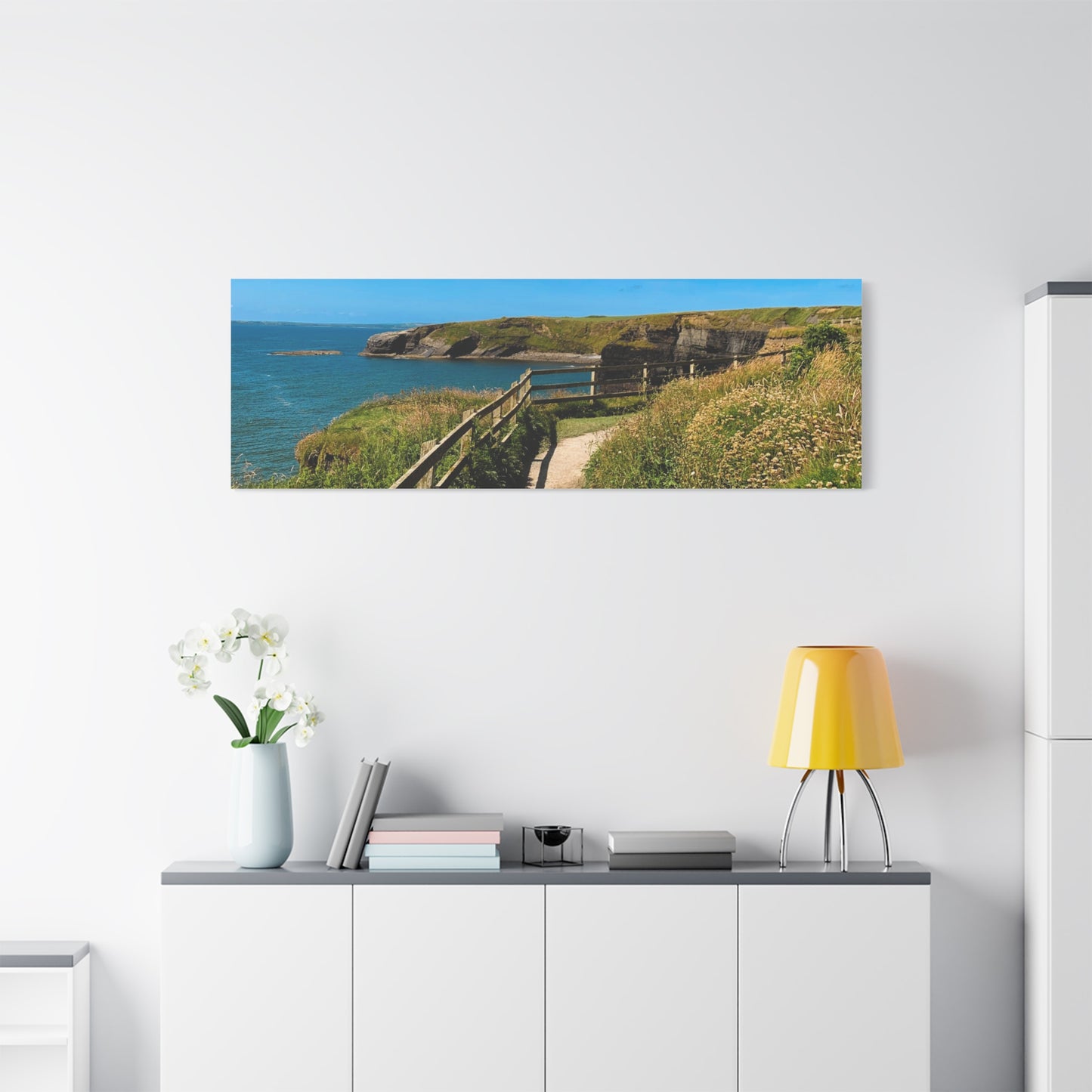 Sunny Walk In Ballybunion Matte Canvas, Stretched, 1.25"
