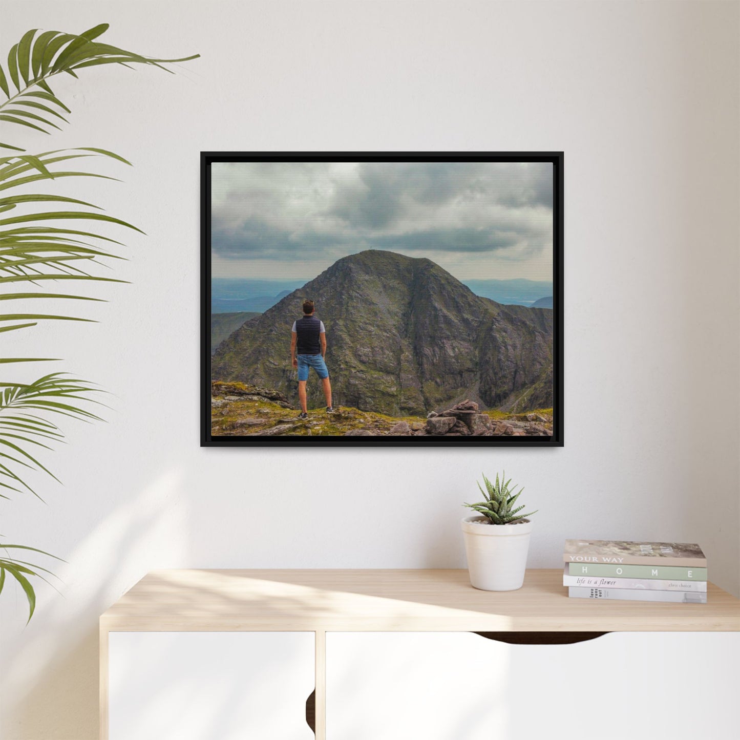 Cross On Top Matte Canvas, Framed (Multi-color)