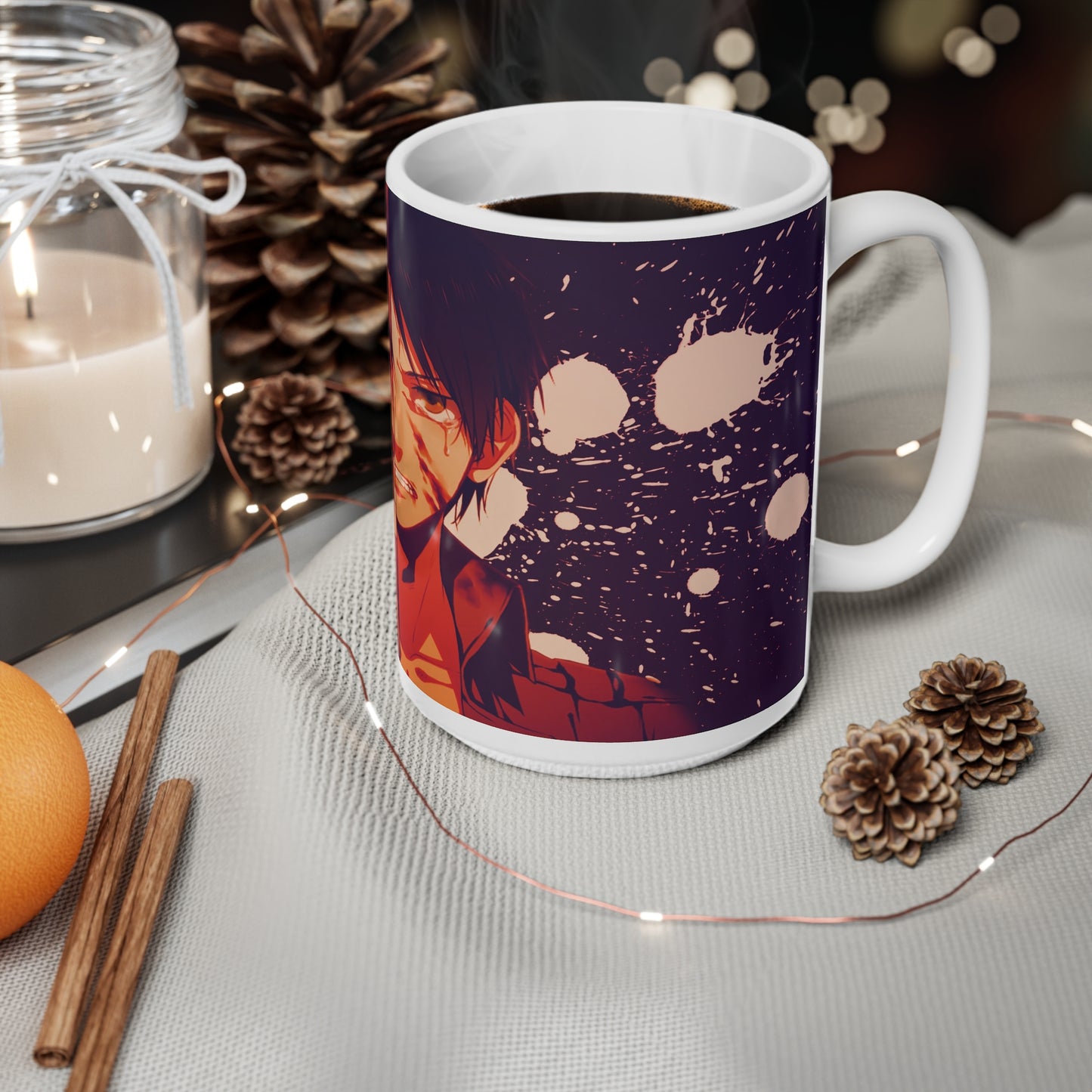 Anime-Inspired Ceramic Coffee Cup – 11oz & 15oz with Unique Character Design